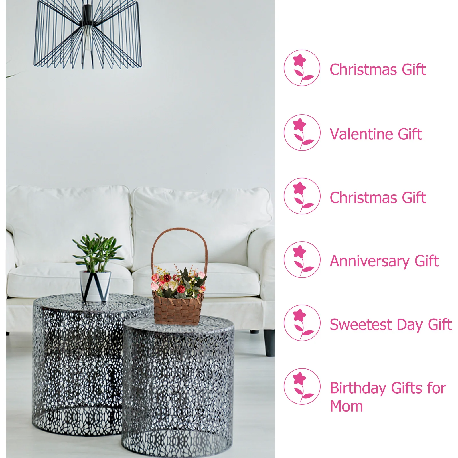 Woven Wood Baskets Handmade Flower Holders Portable Fruit Vegetable Storage Container Decor Gift Hand-Woven Basket
Woven Wood Baskets Handmade Flower Holders Portable Fruit Vegetable Storage Container Decor Gift Hand-Woven Basket