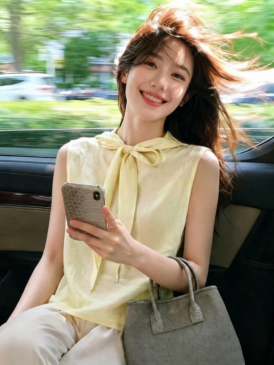 Elegant Knot Top Sleeveless Fashion Commute Style Beautiful Silken Vest Versatile Summer 2026 Korean Straight Cut
Elegant Knot Top Sleeveless Fashion Commute Style Beautiful Silken Vest Versatile Summer 2026 Korean Straight Cut