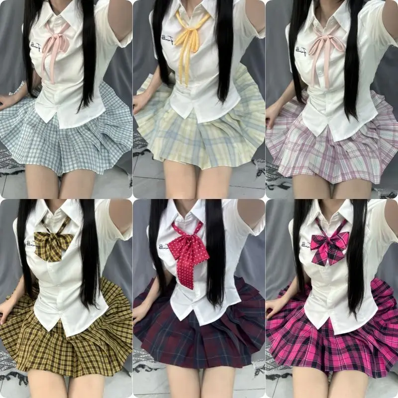 Spring Summer JK Style School Uniform Design Woman Outfits Preppy Blazer Plaid Skirt suits Female Korean Style 3 Piece Sets 2026
Spring Summer JK Style School Uniform Design Woman Outfits Preppy Blazer Plaid Skirt suits Female Korean Style 3 Piece Sets 2026