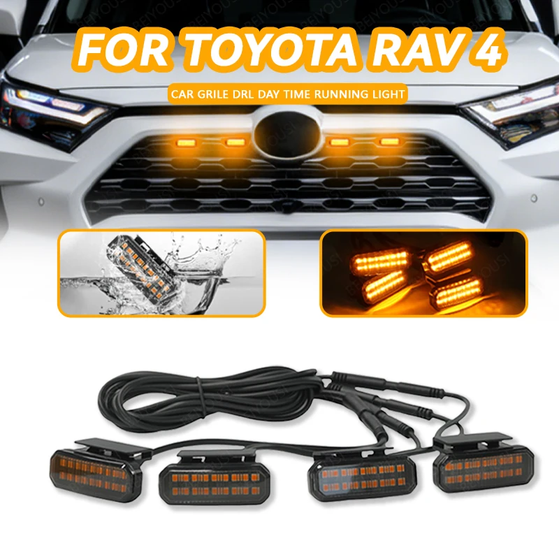 LED Car Lights Front LED Grille Lights With Harness Eagle Eye Lamp FOR TOYOTA RAV 4 center mesh small yellow light Accessories
LED Car Lights Front LED Grille Lights With Harness Eagle Eye Lamp FOR TOYOTA RAV 4 center mesh small yellow light Accessories