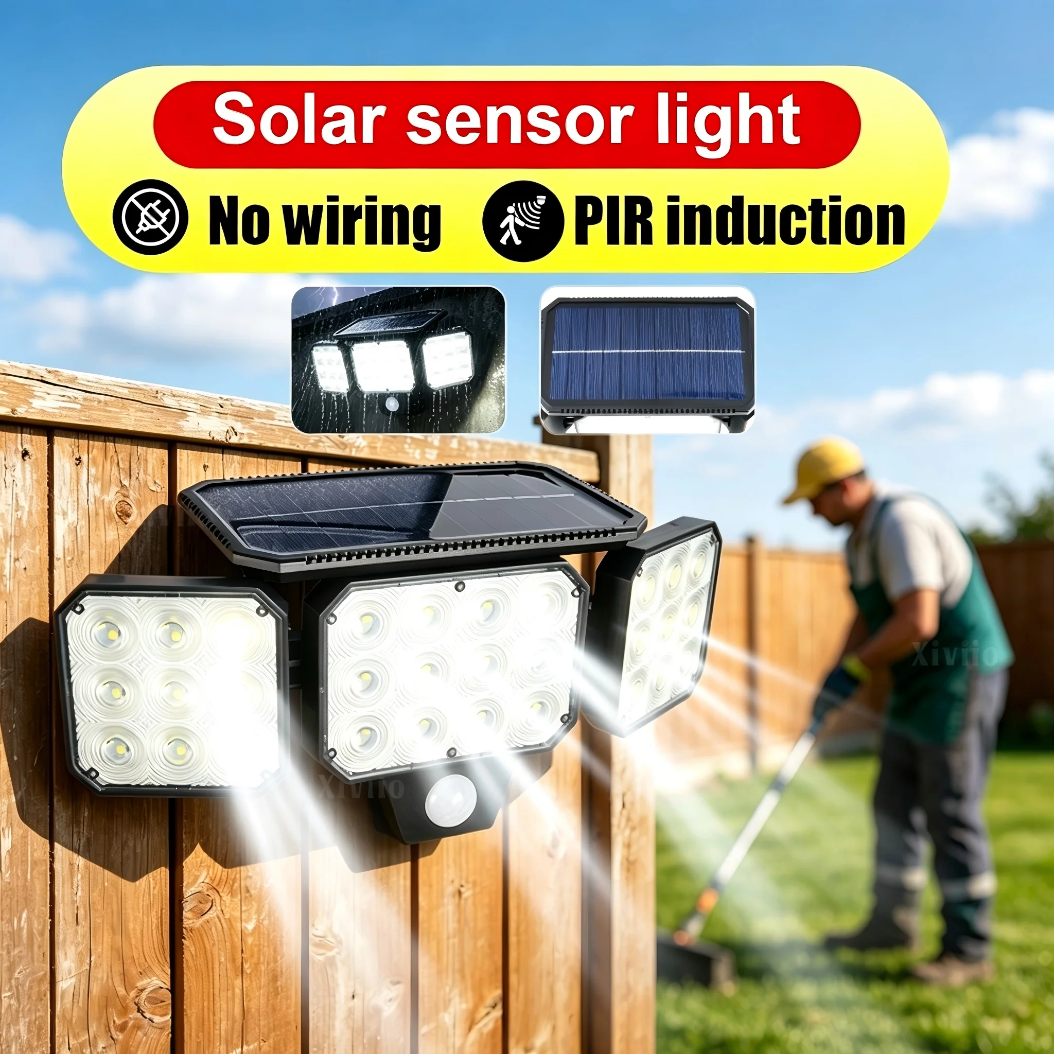 2026 New Solar Outdoor Light 120 LED Solar Security Flood Lighting with 3 Modes Adjustable Lighting Head for Garage Garden Yard
2026 New Solar Outdoor Light 120 LED Solar Security Flood Lighting with 3 Modes Adjustable Lighting Head for Garage Garden Yard