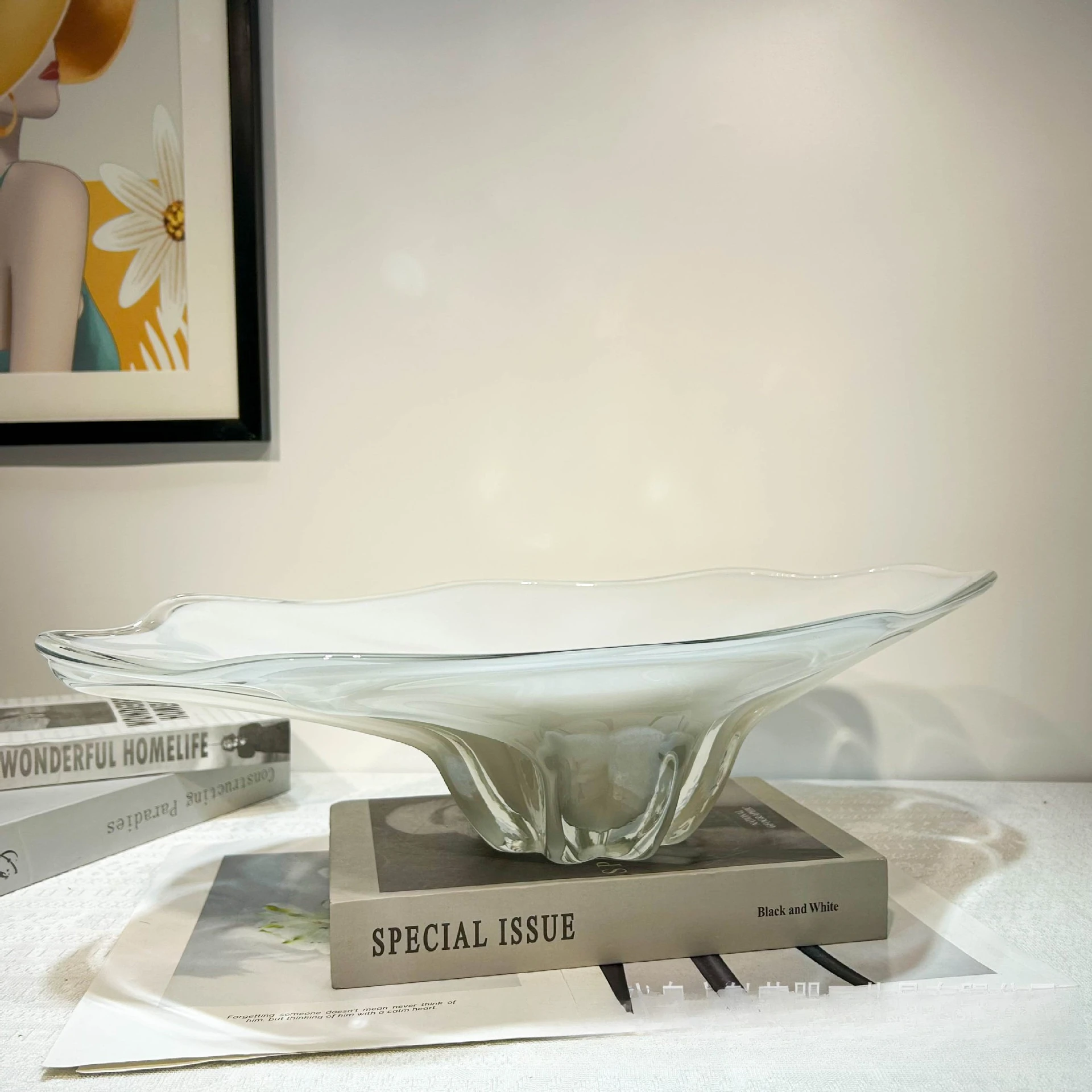 Modern simple and fresh white handmade glazed fruit plate, living room model room, hotel lobby high-end decorative ornament
Modern simple and fresh white handmade glazed fruit plate, living room model room, hotel lobby high-end decorative ornament
