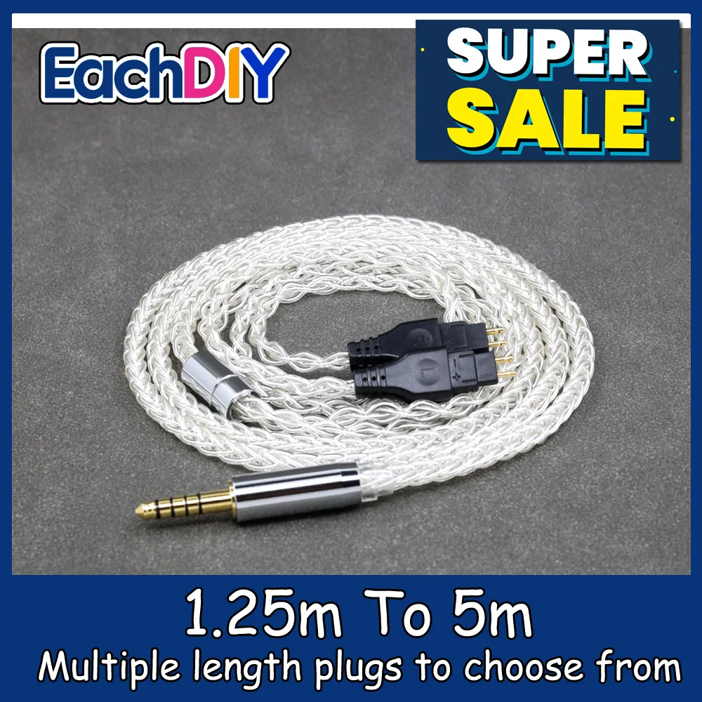 8 Core 99% 7n Pure Silver Palladium Earphone Cable For Sennheiser HD580 HD600 HD650 HDxxx HD660S HD58x HD6xx LN008401 
8 Core 99% 7n Pure Silver Palladium Earphone Cable For Sennheiser HD580 HD600 HD650 HDxxx HD660S HD58x HD6xx LN008401