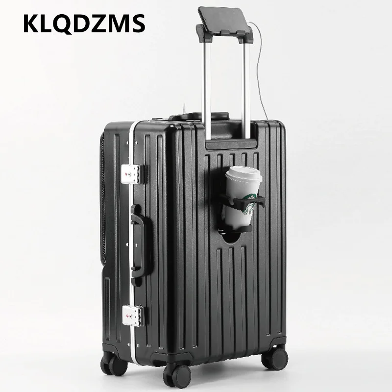 KLQDZMS Suitcase Front Opening Boarding Box 20 "24 Inch Aluminum Frame Trolley Case USB Charging Multi-function Cabin Luggage
KLQDZMS Suitcase Front Opening Boarding Box 20 "24 Inch Aluminum Frame Trolley Case USB Charging Multi-function Cabin Luggage