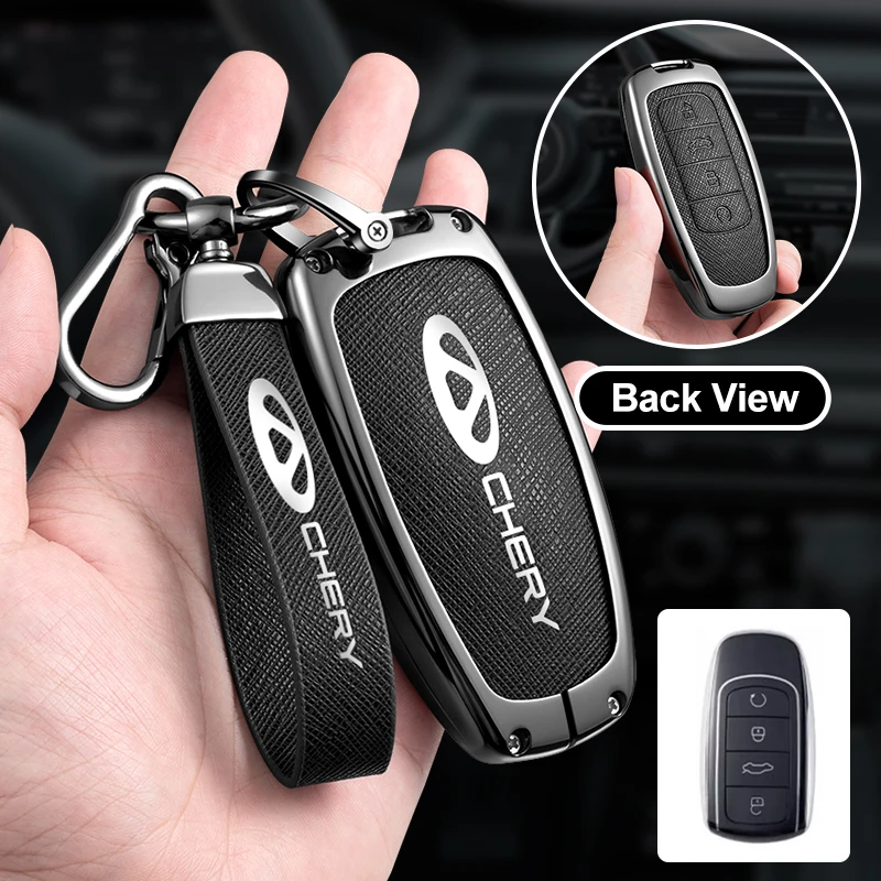 Metal Leather Car Smart Key Case Cover For Chery Tiggo 8 Pro Tiggo 8plus New Arrizo 5 Plus 7pro Keychain Protective Shell
Metal Leather Car Smart Key Case Cover For Chery Tiggo 8 Pro Tiggo 8plus New Arrizo 5 Plus 7pro Keychain Protective Shell