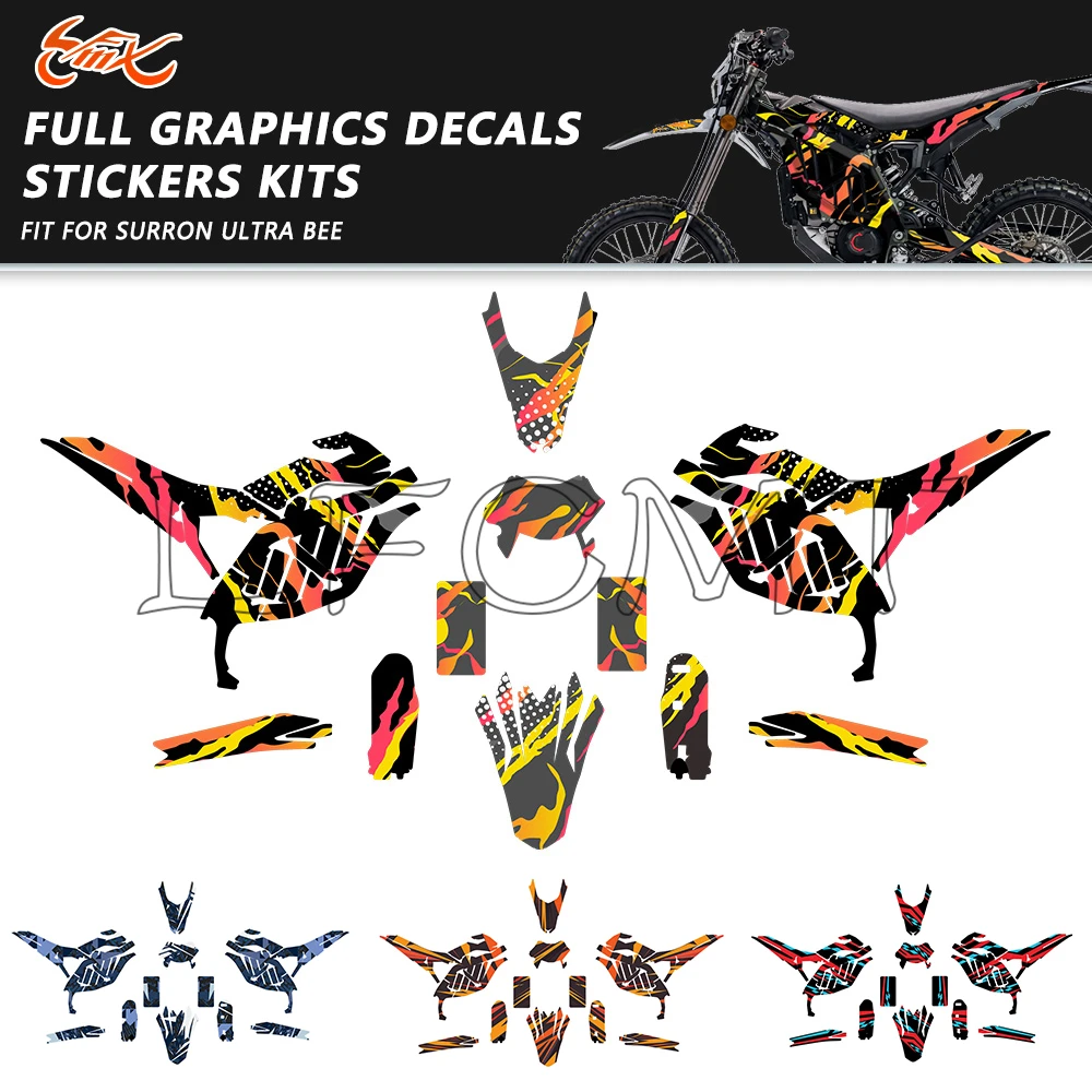 Motocross Full Fairing Graphic Background Decals Sticker Kit Fit for Surron Sur-ron Ultra Bee Dirt Bike 2023-2025 Number Custom
Motocross Full Fairing Graphic Background Decals Sticker Kit Fit for Surron Sur-ron Ultra Bee Dirt Bike 2023-2025 Number Custom