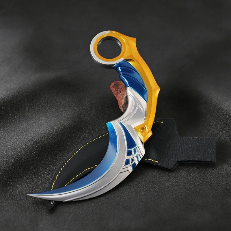 16cm VALORANT Peripheral Melee Model Karambit with Leather Cover Zinc Alloy Collections Decorations Best Festival Gifts for Boys
16cm VALORANT Peripheral Melee Model Karambit with Leather Cover Zinc Alloy Collections Decorations Best Festival Gifts for Boys