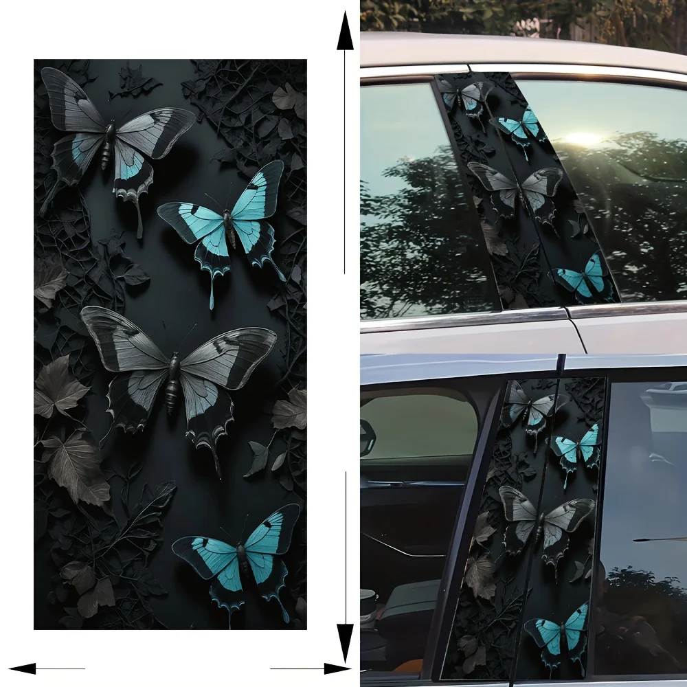 2 pieces of bright turquoise butterfly and leaf car B-pillar sticker - durable DIY protective sticker, easy to paste, suitable f
2 pieces of bright turquoise butterfly and leaf car B-pillar sticker - durable DIY protective sticker, easy to paste, suitable f