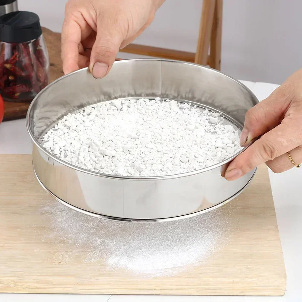 Stainless Steel 40 Mesh Bottom Mesh Flour Sieve Rice Sieve Thickened 10CM~21CM Rice Flour Sieve Kitchen Baking Mesh Sieve Gadget
Stainless Steel 40 Mesh Bottom Mesh Flour Sieve Rice Sieve Thickened 10CM~21CM Rice Flour Sieve Kitchen Baking Mesh Sieve Gadget