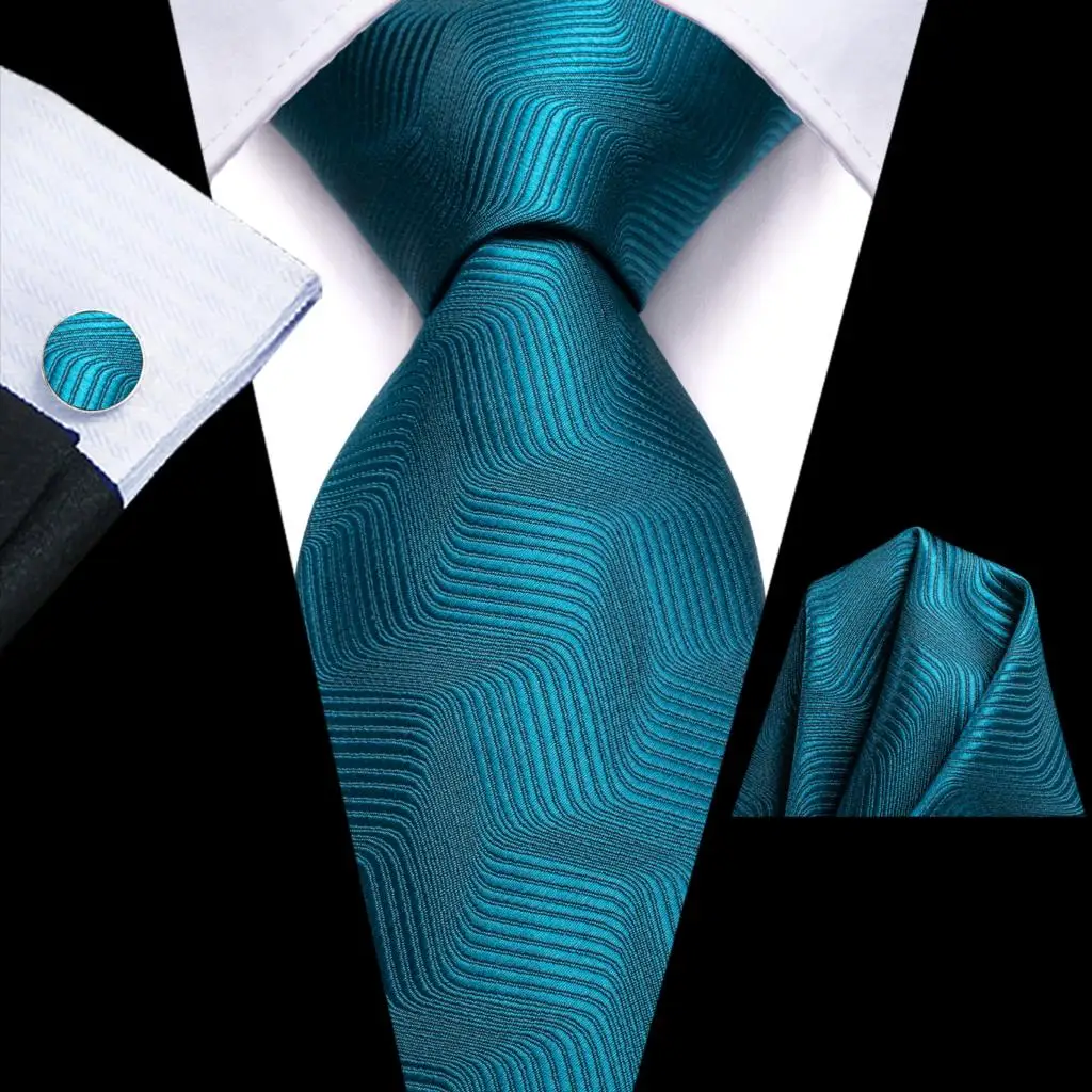 Solid Teal Blue Silk Wedding Tie For Men Handky Cufflink Gift Men Necktie Fashion Business Party Dropshiping Hi-Tie Designer
Solid Teal Blue Silk Wedding Tie For Men Handky Cufflink Gift Men Necktie Fashion Business Party Dropshiping Hi-Tie Designer