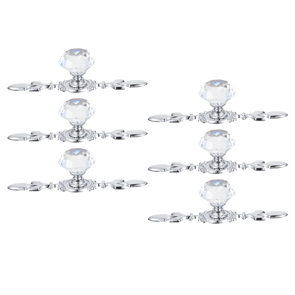 6 Pcs Silver Base Crystal Handle Bathroom Knob for Cabinets Dresser Drawer Knobs Modern Handles Zinc Alloy Closet
6 Pcs Silver Base Crystal Handle Bathroom Knob for Cabinets Dresser Drawer Knobs Modern Handles Zinc Alloy Closet
