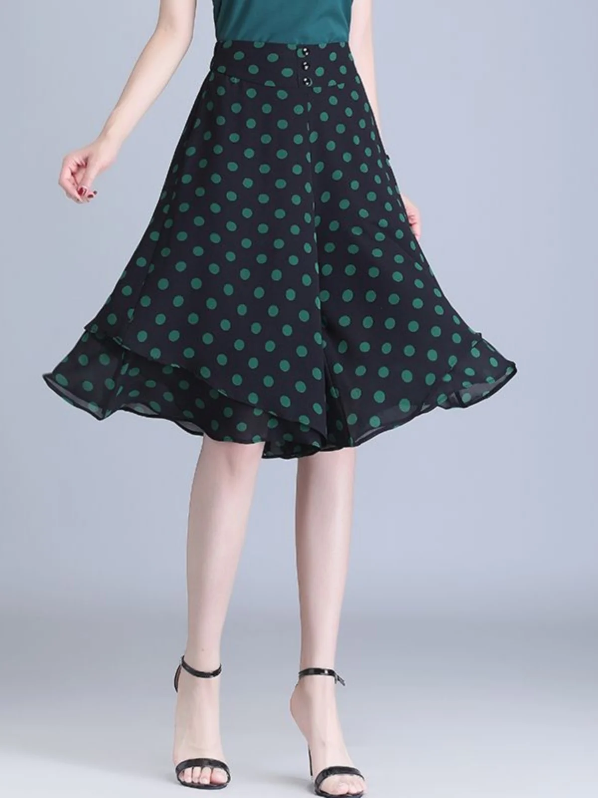 Chiffon Wide Leg Pants Women Summer High Waist Loose Drapey Double Layer Anti-Light Skirt Outerwear Half Body Five-Quarter ...
Chiffon Wide Leg Pants Women Summer High Waist Loose Drapey Double Layer Anti-Light Skirt Outerwear Half Body Five-Quarter ...