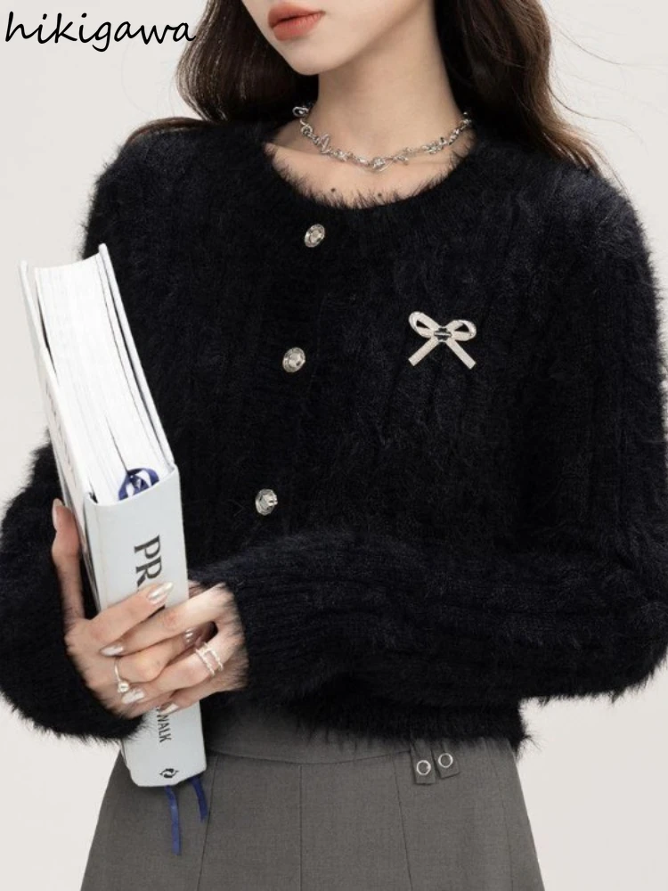 Knitwear Cardigan Coat Women Fall Winter Clothes Pull Femme Bow Sweet Sueter Mujer Fashion Sweet Soft Knitted Cropped Sweater
Knitwear Cardigan Coat Women Fall Winter Clothes Pull Femme Bow Sweet Sueter Mujer Fashion Sweet Soft Knitted Cropped Sweater