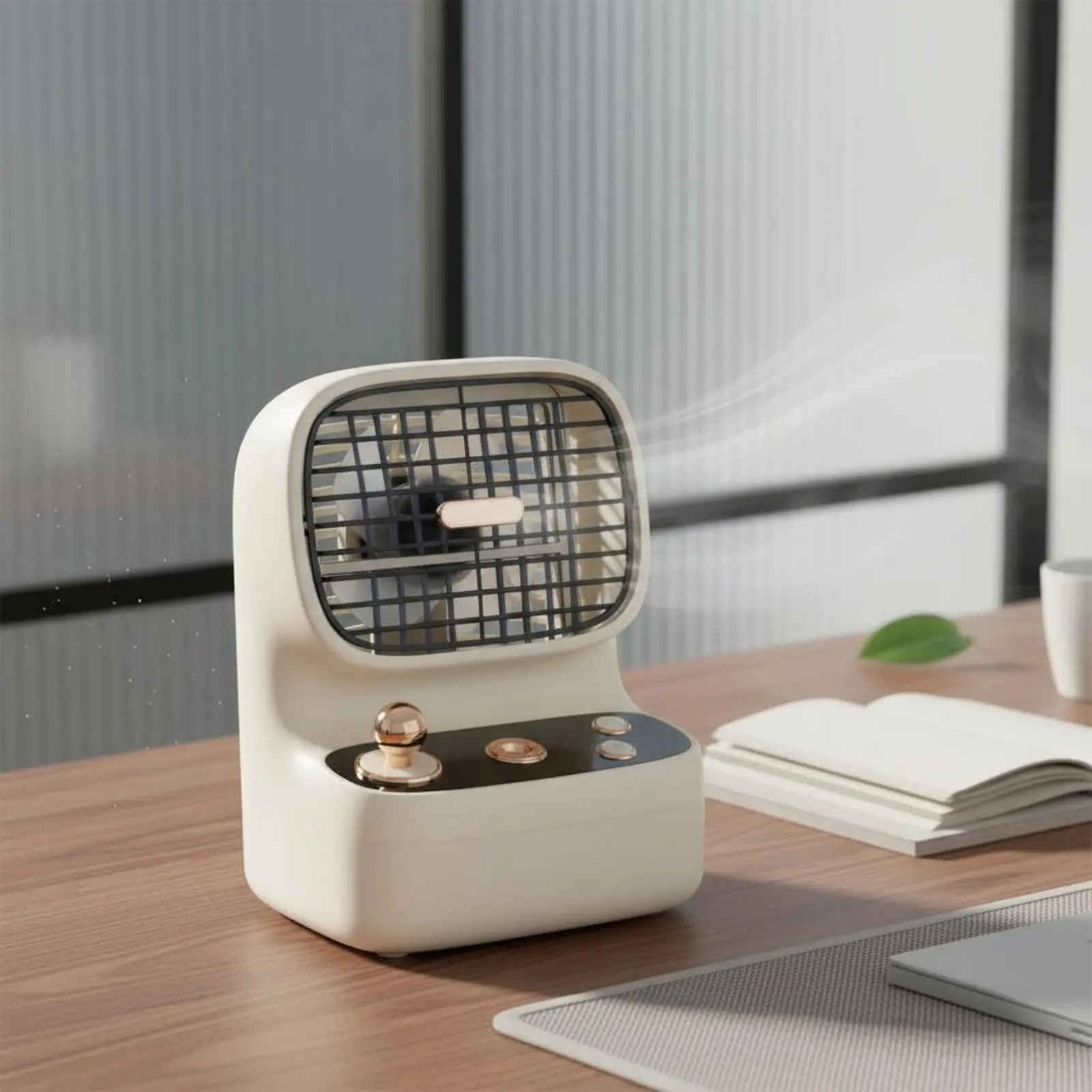 Retro Misting Fan Humidifying Function Battery-Powered Desktop Humidifier Fan Portable Water Spray Chiller Low Noise
Retro Misting Fan Humidifying Function Battery-Powered Desktop Humidifier Fan Portable Water Spray Chiller Low Noise