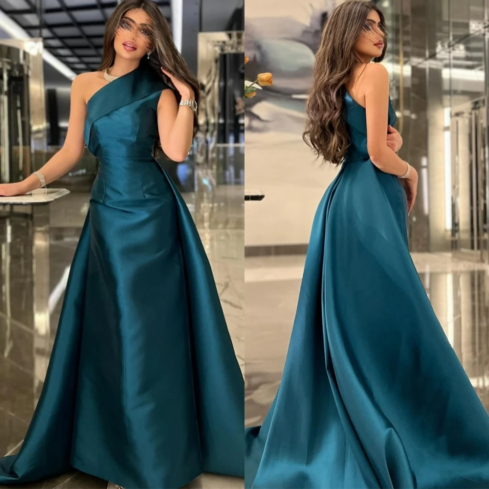 Customized Formal One Shoulder Prom Dresses Simple Satin Evening Dress Classic Court Train Bespoke Occasion Gowns
Customized Formal One Shoulder Prom Dresses Simple Satin Evening Dress Classic Court Train Bespoke Occasion Gowns