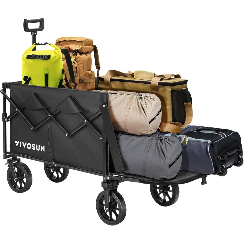 Collapsible Wagon with Taiate, 320lb Load-Bearing Outdoor Utility with All-Terrain Wheels, Adjustable Handle, Cup Holders or Cam
Collapsible Wagon with Taiate, 320lb Load-Bearing Outdoor Utility with All-Terrain Wheels, Adjustable Handle, Cup Holders or Cam