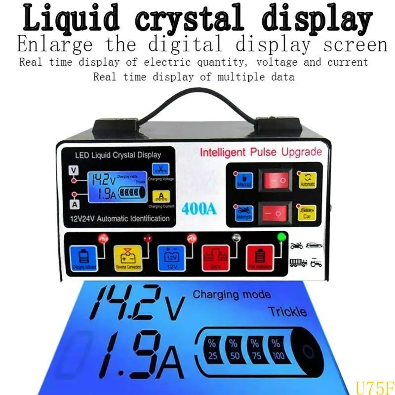 U75F LED Display Repair Fully Automatic 12V/24V 220W Car Battery for Truck Battery EU Plug
U75F LED Display Repair Fully Automatic 12V/24V 220W Car Battery for Truck Battery EU Plug