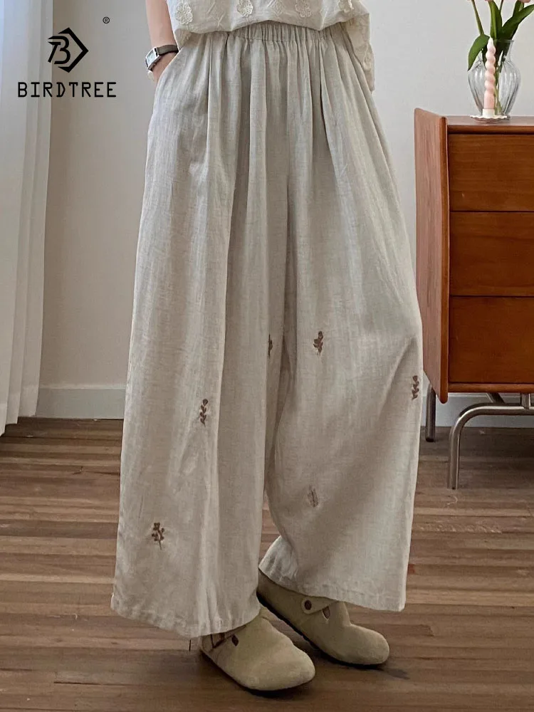 New 2025 Summer Cotton Linen Casual Pants, Women Elastic Waist Embroidery, Mori Girl Retro Prairie Chic Loose Trousers B57456CC
New 2025 Summer Cotton Linen Casual Pants, Women Elastic Waist Embroidery, Mori Girl Retro Prairie Chic Loose Trousers B57456CC
