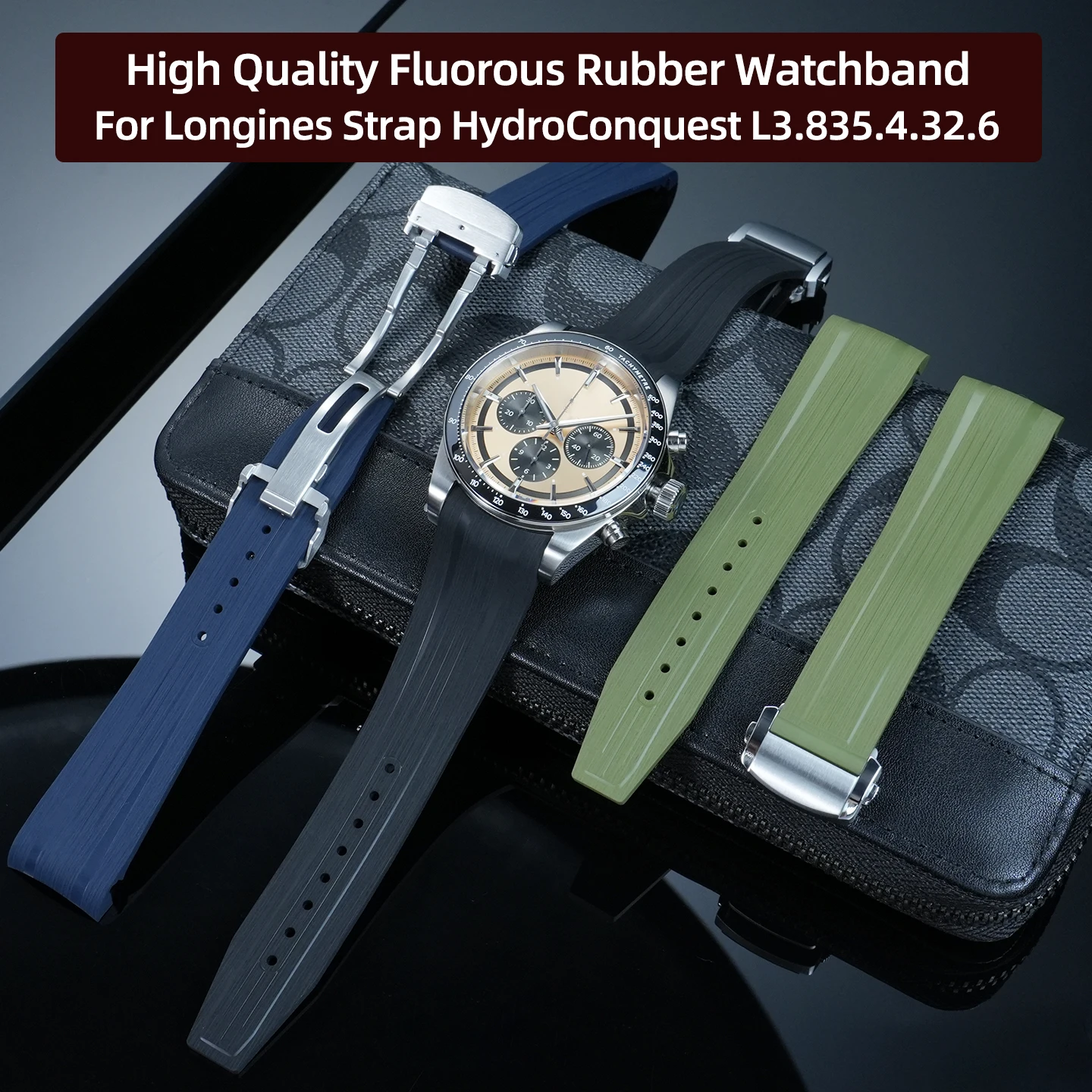 Ремешок для часов из фторкаучука с изогнутым концом 21 мм 22 мм для Longines Conquest, ремешок GMT L3.790 L3.830 L3.890, циферблат 41 мм 43 мм
Ремешок для часов из фторкаучука с изогнутым концом 21 мм 22 мм для Longines Conquest, ремешок GMT L3.790 L3.830 L3.890, циферблат 41 мм 43 мм