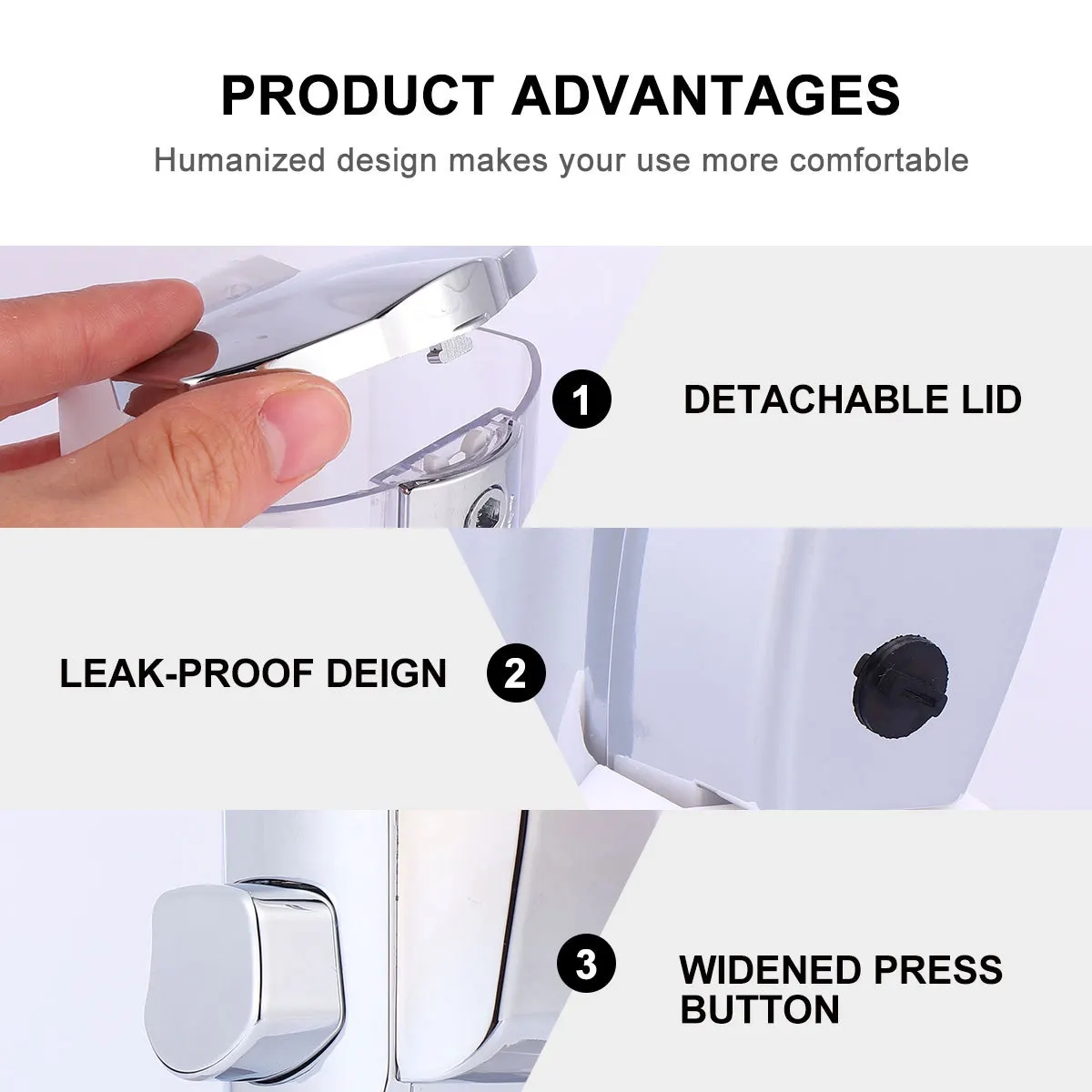 1Pcs Wall-Mounted Soap Dispenser Liquid Soap Bottle Reusable Plastic Dispenser for Shower Gel Conditioner Cream in Toilet
1Pcs Wall-Mounted Soap Dispenser Liquid Soap Bottle Reusable Plastic Dispenser for Shower Gel Conditioner Cream in Toilet