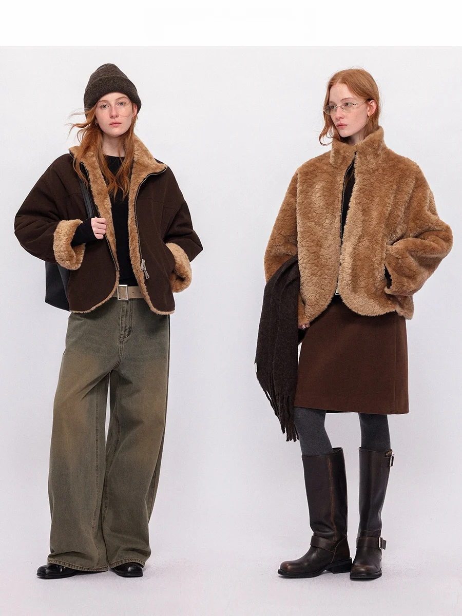 Двусторонняя женская зимняя парка CHACHA с дизайном «Коричневый медведь» и высоким содержанием флиса, ветрозащитная, теплая, повседневная куртка
Двусторонняя женская зимняя парка CHACHA с дизайном «Коричневый медведь» и высоким содержанием флиса, ветрозащитная, теплая, повседневная куртка