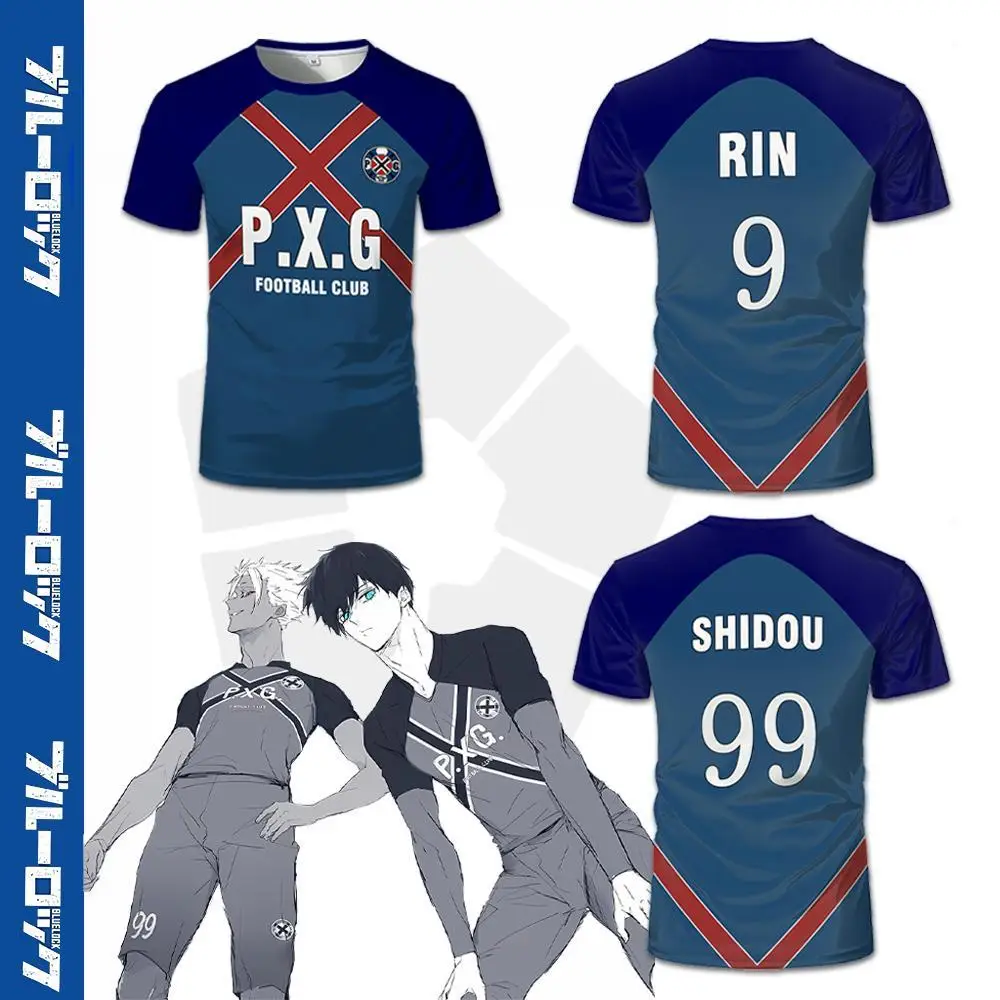 Blue Lock PXG Soccer Jersey Men's and Women Breathable Football Short-Sleeved T-Shirt Japanese Anime SHIDOU RIN Cosplay Costume
Blue Lock PXG Soccer Jersey Men's and Women Breathable Football Short-Sleeved T-Shirt Japanese Anime SHIDOU RIN Cosplay Costume