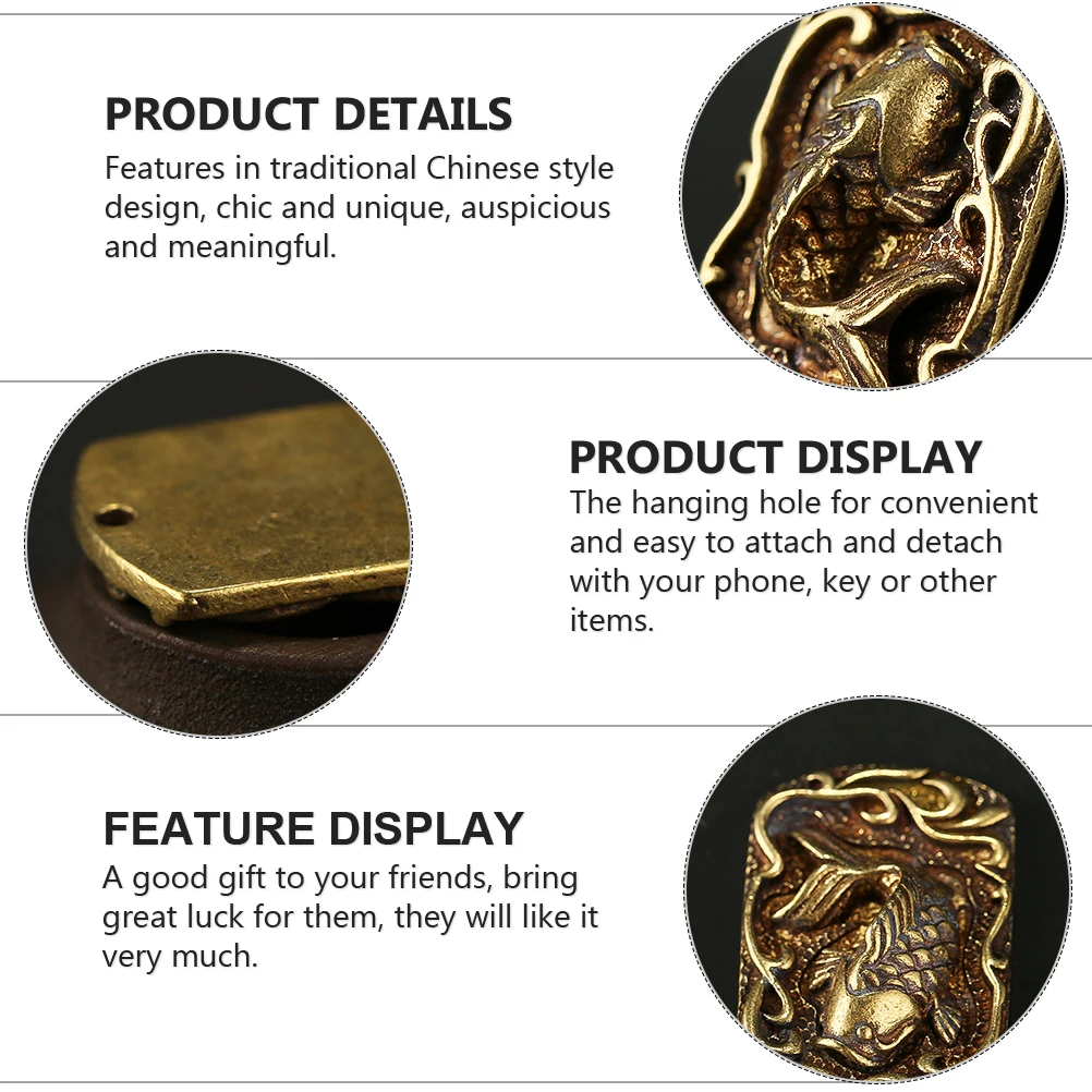 3pcs Chinese Style Key Chain Pendant Koi Keychain Vintage Brass Ornament Hanging Decor For Phone Keys Fengshui Gift
3pcs Chinese Style Key Chain Pendant Koi Keychain Vintage Brass Ornament Hanging Decor For Phone Keys Fengshui Gift