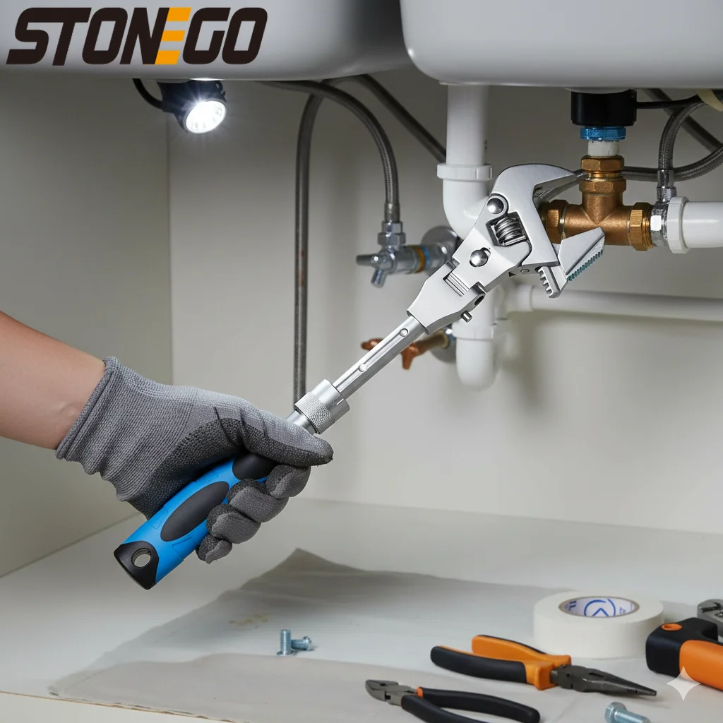 5in1 Adjustable Ratchet Wrench Swivel Head Stainless Steel Tool for Mechanics Plumbers DIY Extendable Rust Resistant Hand Tool
5in1 Adjustable Ratchet Wrench Swivel Head Stainless Steel Tool for Mechanics Plumbers DIY Extendable Rust Resistant Hand Tool