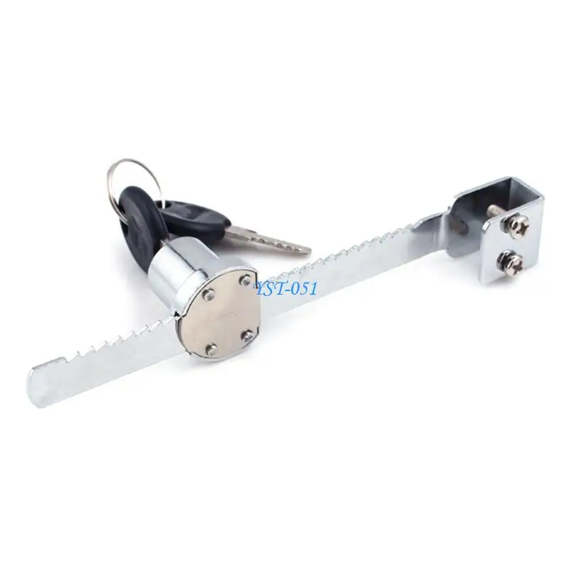 E15A Glass Cabinet Security Lock with 4 Steel Ratchet Lock for Trophys case
E15A Glass Cabinet Security Lock with 4 Steel Ratchet Lock for Trophys case