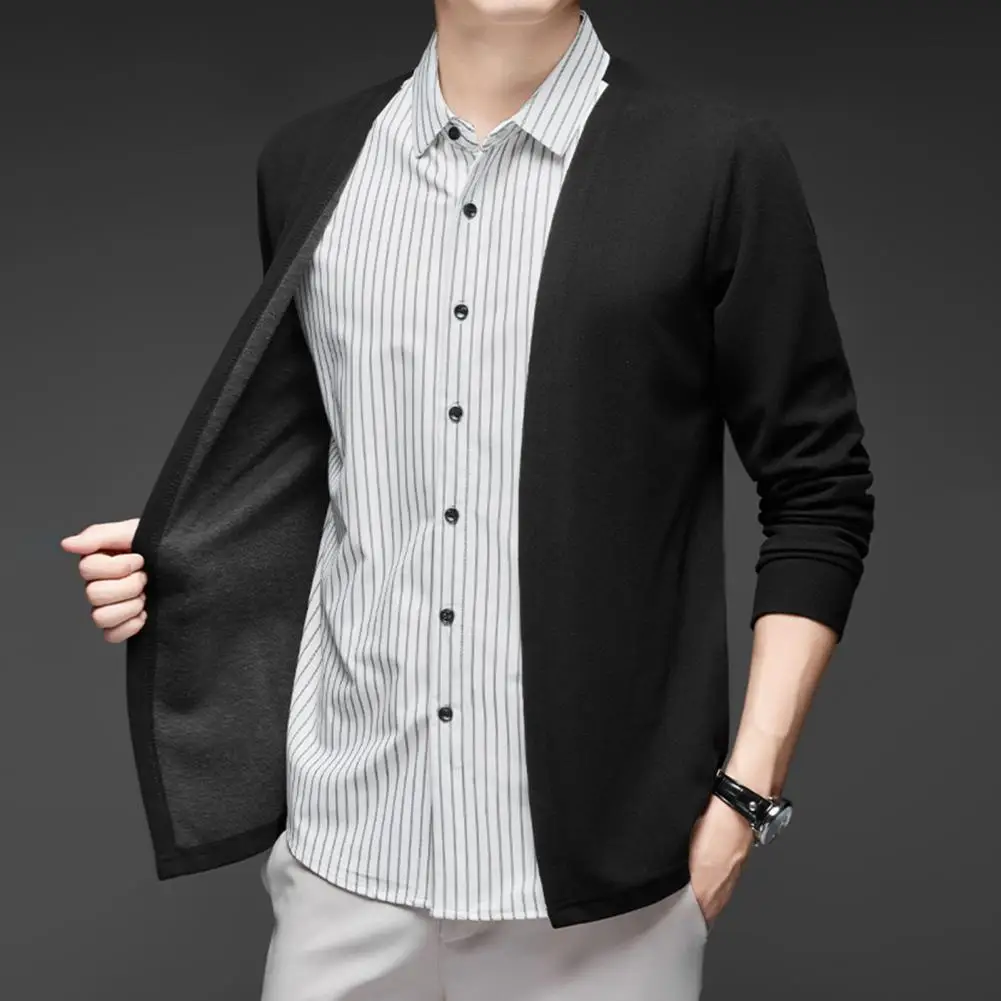 2024 Men's Cardigan Fake Two Shirts Jacket Fake Two Items Autumn Fake Two Items New Cardigan Shirt Knitted Formal Business Top
2024 Men's Cardigan Fake Two Shirts Jacket Fake Two Items Autumn Fake Two Items New Cardigan Shirt Knitted Formal Business Top 