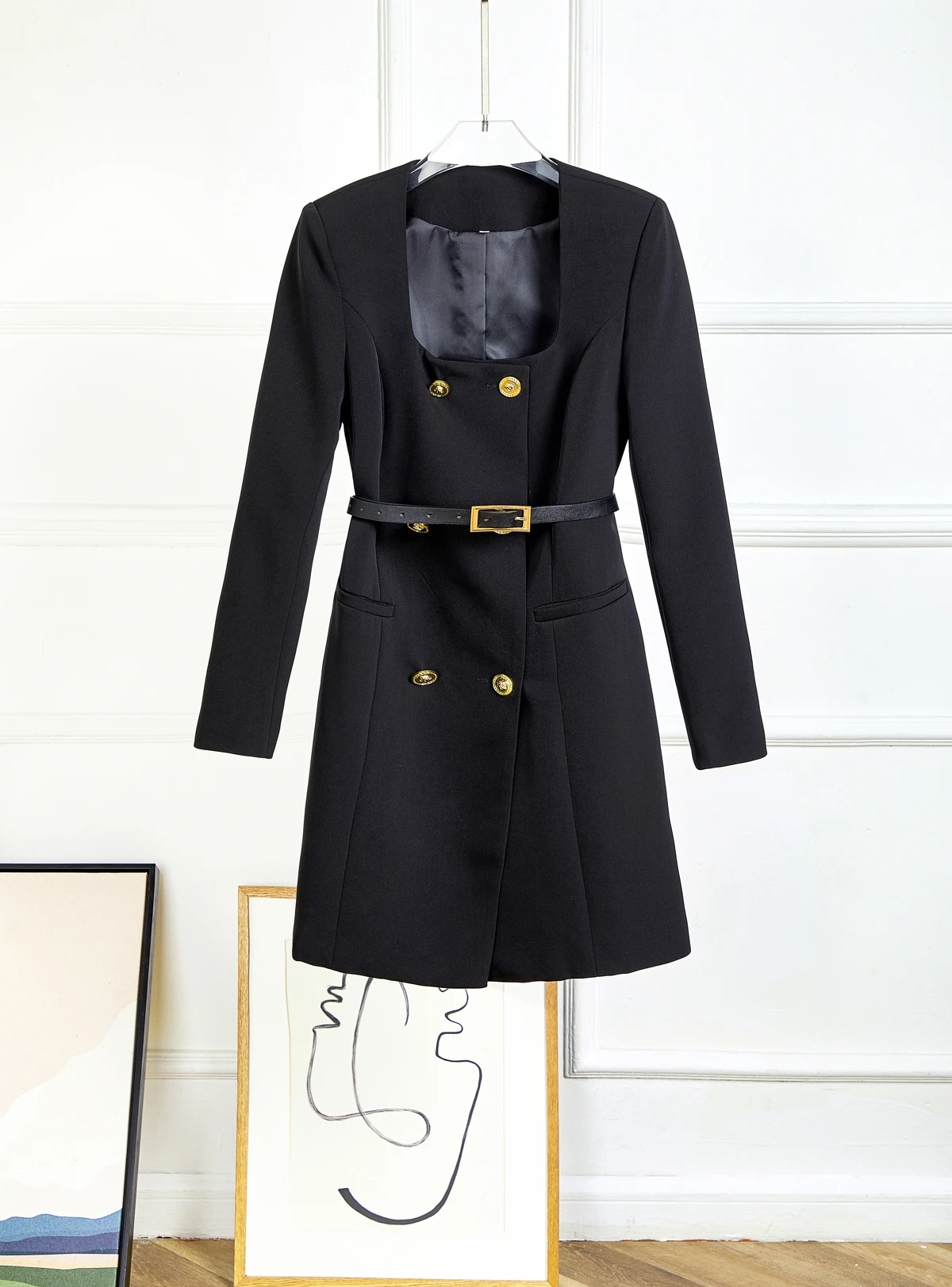 Autumn and Winter 2022 New Fashion High Grade Solid Double breasted Women's Dress Slim Long Sleeve Casual Commuter Dress
Autumn and Winter 2022 New Fashion High Grade Solid Double breasted Women's Dress Slim Long Sleeve Casual Commuter Dress