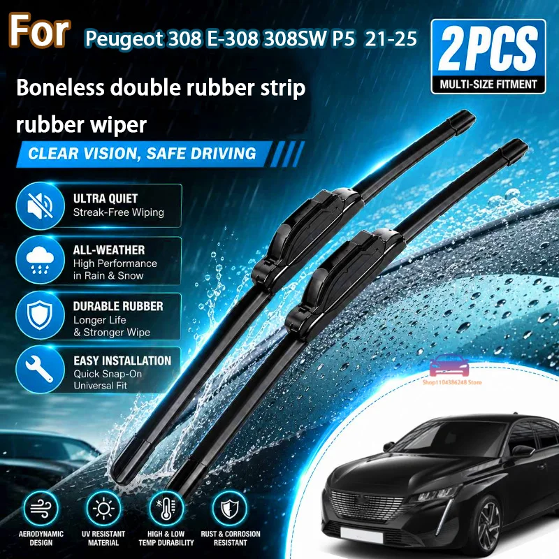 Front Wiper Blades For Peugeot 308 E-308 308SW P5 2021 - 2025 Windshield Windscreen Window Rain Brush 24"+16" Modification Parts
Front Wiper Blades For Peugeot 308 E-308 308SW P5 2021 - 2025 Windshield Windscreen Window Rain Brush 24"+16" Modification Parts