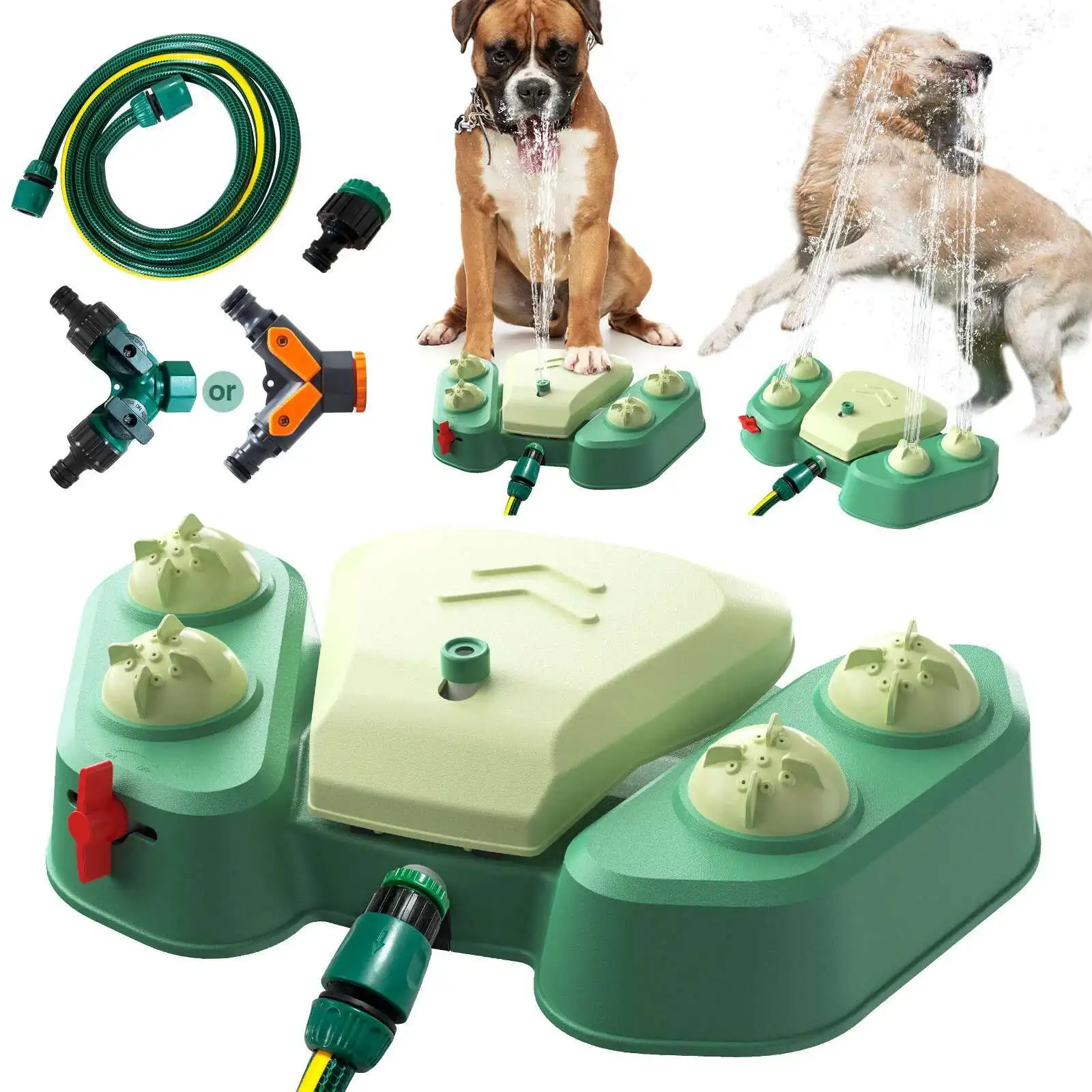 Dog Water Sprinkler Toy Paw Press Step On Outdoor Splash Pad Puppy Drinking Dispenser Includes Hose and Connector for Dogs Breed
Dog Water Sprinkler Toy Paw Press Step On Outdoor Splash Pad Puppy Drinking Dispenser Includes Hose and Connector for Dogs Breed