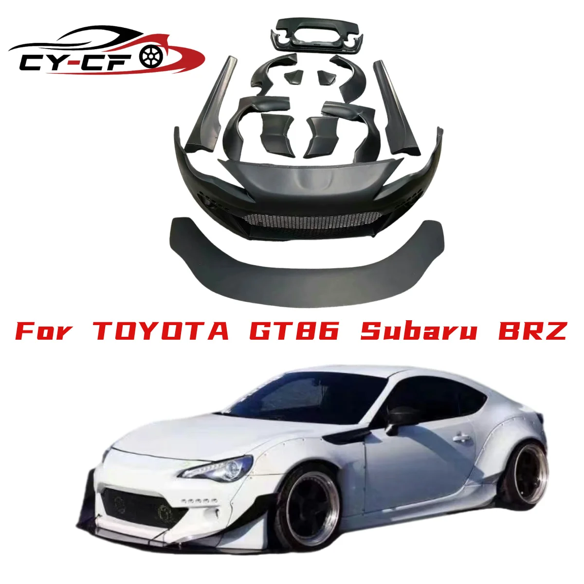 Комплект обвеса Rocket-B Style Wide Body для Toyota GT86 ZN6 BRZ ZD6: передний бампер, накладки на крылья, боковые пороги, задний диффузор, спойлер, заднее антикрыло
Комплект обвеса Rocket-B Style Wide Body для Toyota GT86 ZN6 BRZ ZD6: передний бампер, накладки на крылья, боковые пороги, задний диффузор, спойлер, заднее антикрыло