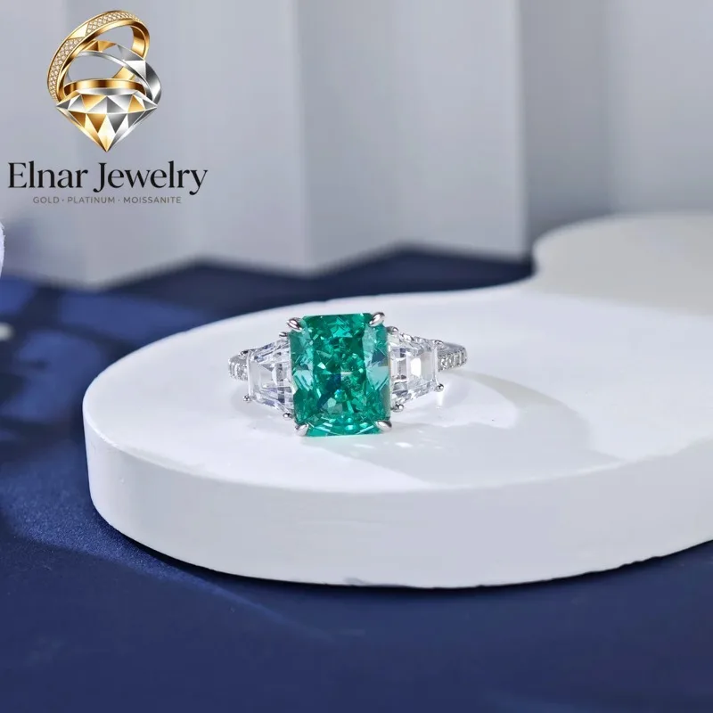Elnar Jewelry 4Ct 8*10mm Radiant Cut Light Green Artificial Gem Ring Solid 925 Sterling Silver Jewelry Wedding Ring HR272
Elnar Jewelry 4Ct 8*10mm Radiant Cut Light Green Artificial Gem Ring Solid 925 Sterling Silver Jewelry Wedding Ring HR272