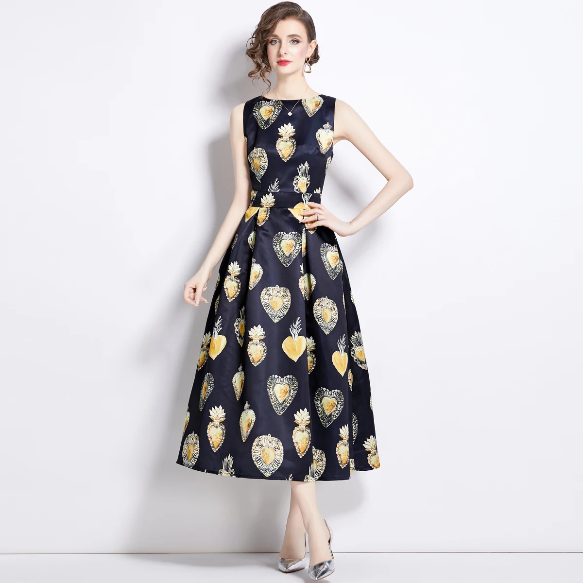 ZJYT Runway Designer Summer Tank Dress Women 2024 Fashion Sleeveless Print Vintage Midi Dresses Casual Aline Sundress Black Robe
ZJYT Runway Designer Summer Tank Dress Women 2024 Fashion Sleeveless Print Vintage Midi Dresses Casual Aline Sundress Black Robe