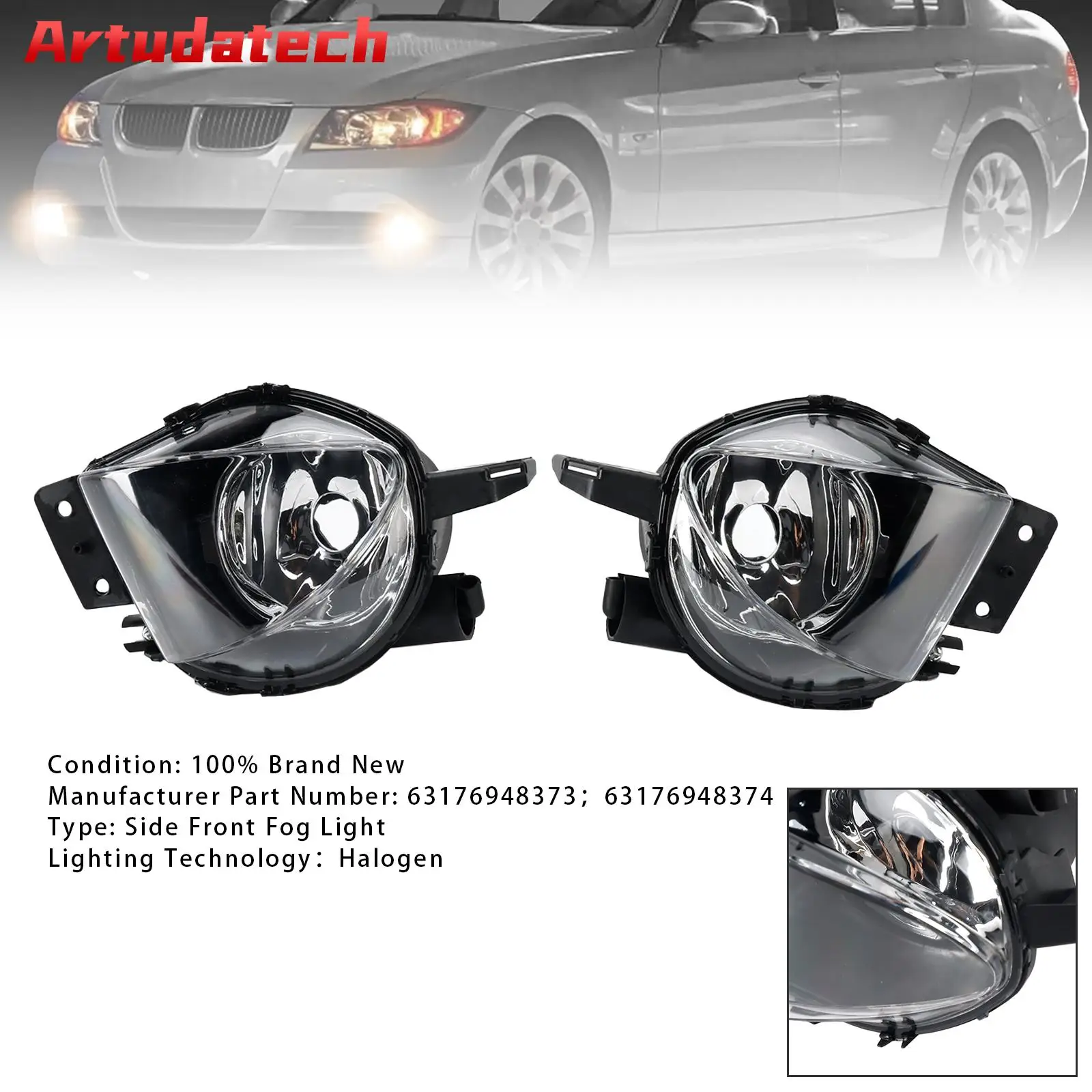 Artudatech пара передних противотуманных фар без лампочек для BMW E90 3-серия 2006-2008 автомобильные аксессуары 2007
Artudatech пара передних противотуманных фар без лампочек для BMW E90 3-серия 2006-2008 автомобильные аксессуары 2007