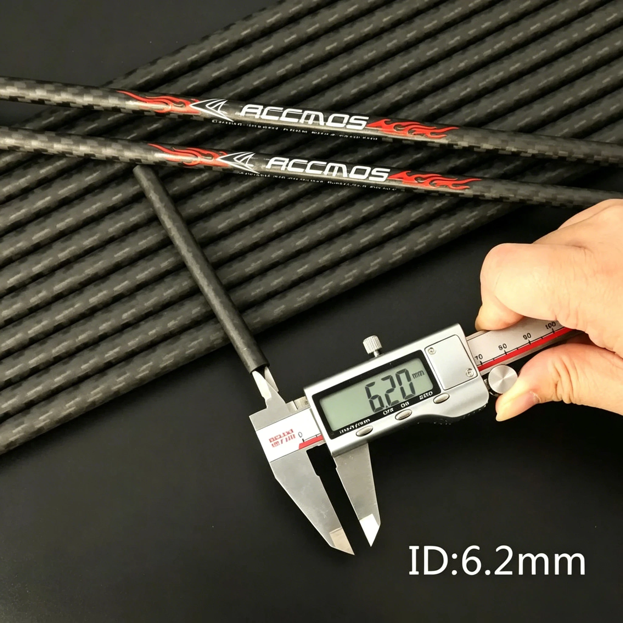 ACCMOS Pure Carbon Arrow Shafts, Spine 200-500,3K 6.2mm ID, High Strength for Compound & Recurve Bows Hunting 12pc
ACCMOS Pure Carbon Arrow Shafts, Spine 200-500,3K 6.2mm ID, High Strength for Compound & Recurve Bows Hunting 12pc