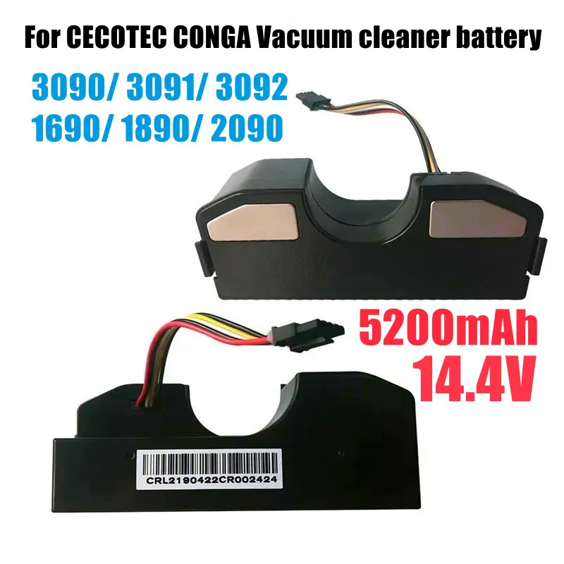 Вакуумный аккумулятор 14,4 В, 5200 мАч для CECOTEC CONGA 3090 3091 3092 1690 1890 2090, подходит для 05173, 3200 мАч / 44,40 Втч, 14,80 В, литий-ионный
Вакуумный аккумулятор 14,4 В, 5200 мАч для CECOTEC CONGA 3090 3091 3092 1690 1890 2090, подходит для 05173, 3200 мАч / 44,40 Втч, 14,80 В, литий-ионный