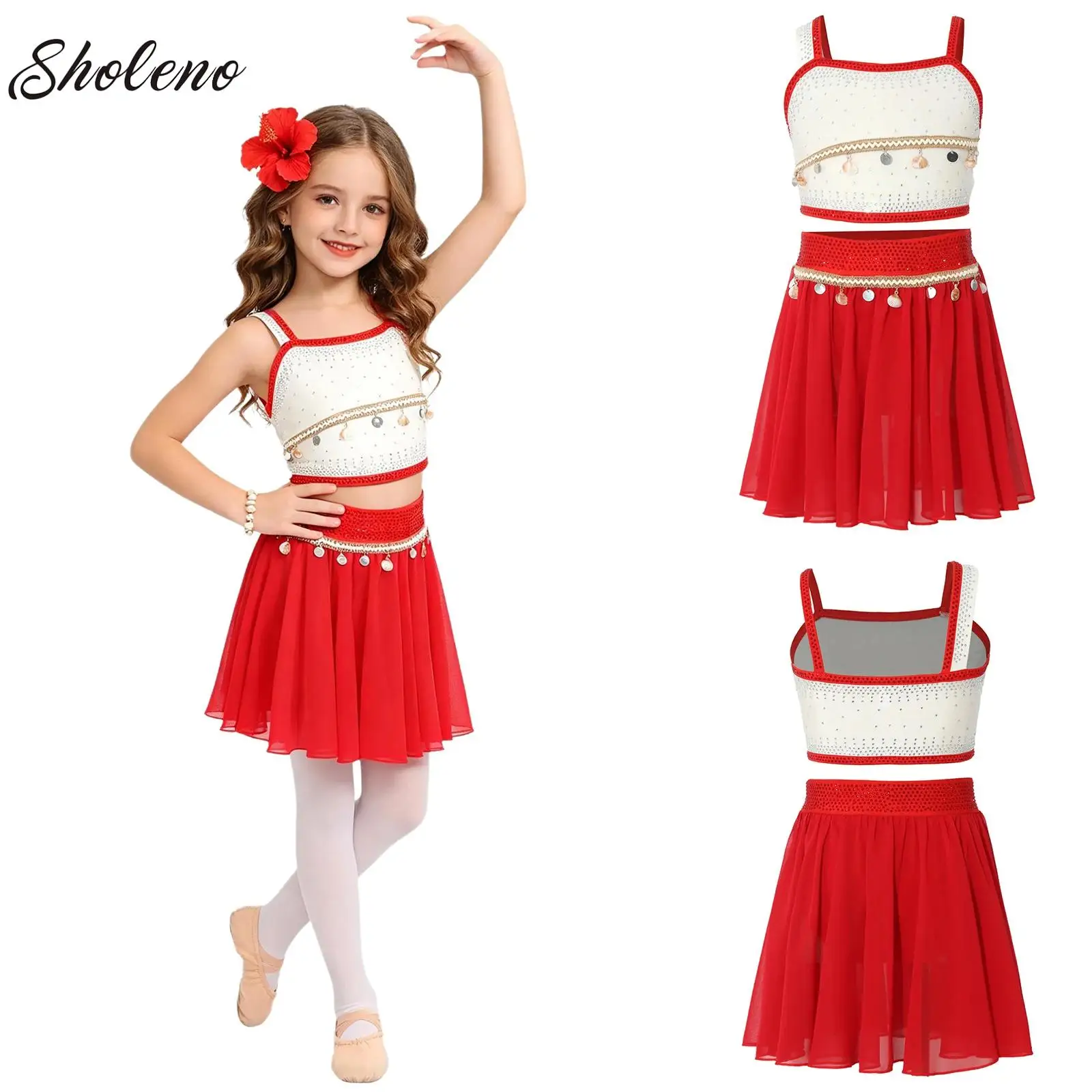 Kids Girls Ballet Dance Sets Arabian Princess Costume Rhinestones Rhythmic Gymnastics Tops Performance Crop Top with Skirt Suit
Kids Girls Ballet Dance Sets Arabian Princess Costume Rhinestones Rhythmic Gymnastics Tops Performance Crop Top with Skirt Suit