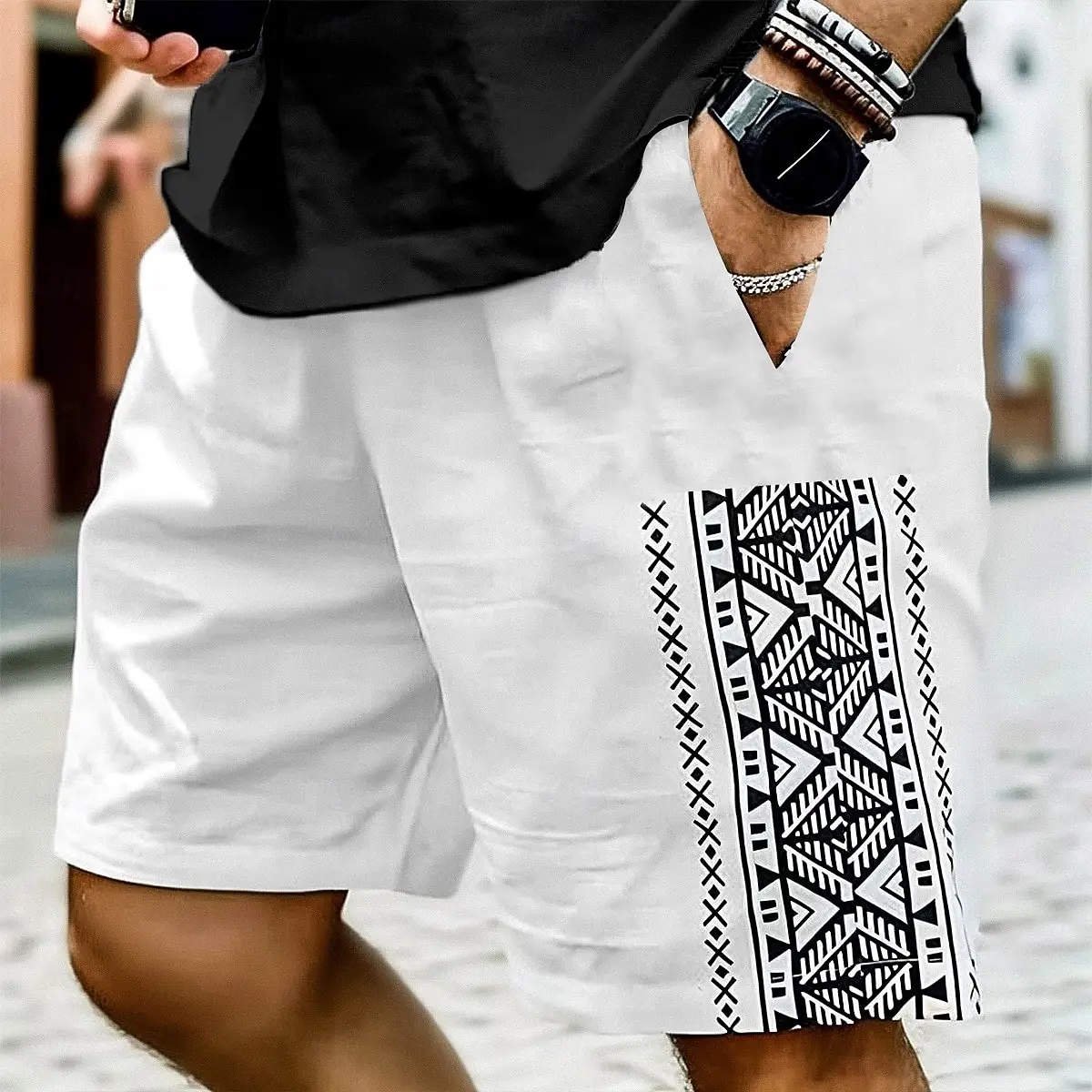 Tribal Geometric Print Casual Shorts Ethnic Boho Style For Summer Holiday Travel Beach Casual Daily Street And Wear
Tribal Geometric Print Casual Shorts Ethnic Boho Style For Summer Holiday Travel Beach Casual Daily Street And Wear