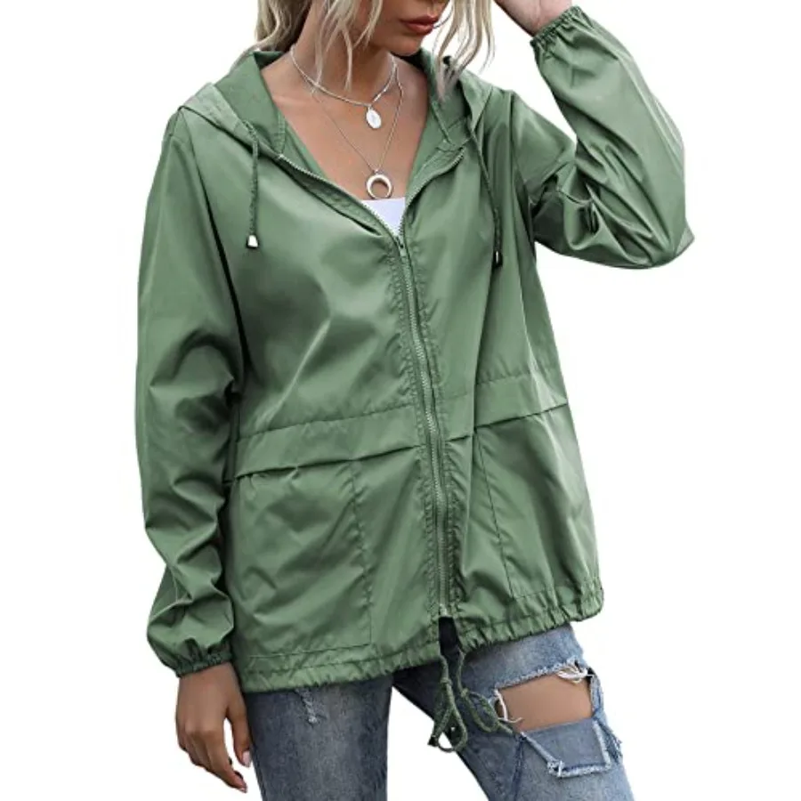 Women's Raincoats Lightweight Waterproof Windproof Adjustable Windbreaker Rain Jackets Hooded with Pockets S-XXL
Women's Raincoats Lightweight Waterproof Windproof Adjustable Windbreaker Rain Jackets Hooded with Pockets S-XXL