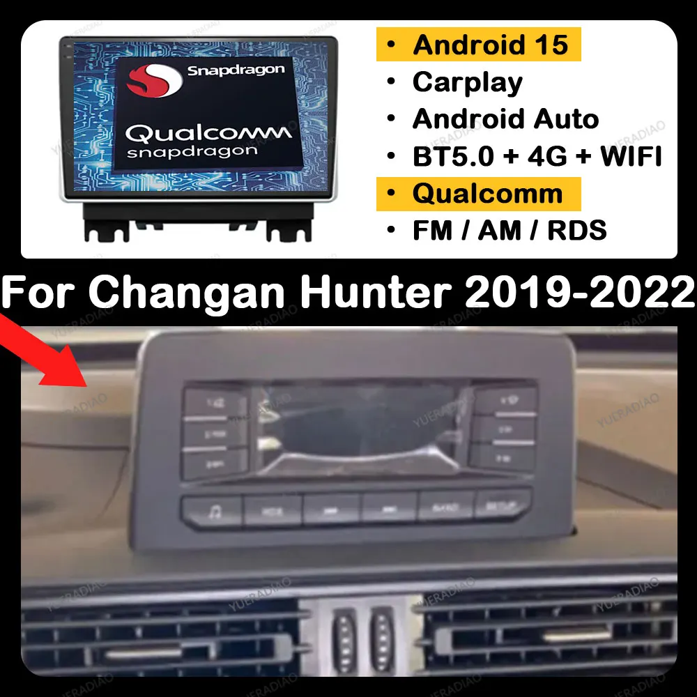 Автомобильный радиоприемник Android 15 для Changan Hunter F70 2019-2022 Мультимедийный стерео видеоплеер QLED GPS NAVI 4G WIFI Qualcomm Головное устройство 
Автомобильный радиоприемник Android 15 для Changan Hunter F70 2019-2022 Мультимедийный стерео видеоплеер QLED GPS NAVI 4G WIFI Qualcomm Головное устройство
