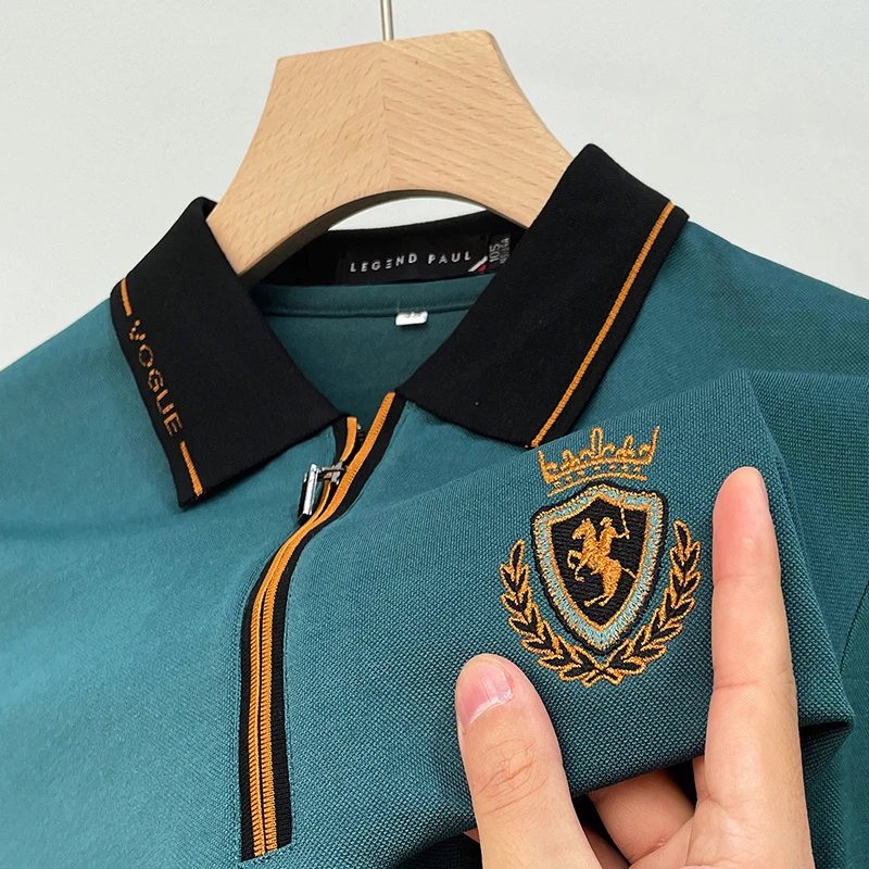 Роскошные марки Мужчины Вышивка Длинные рукава Рубашка polo Весна и осень Новый пункт Бизнес - досуг модная вышивка футболка высокого класса
Роскошные марки Мужчины Вышивка Длинные рукава Рубашка polo Весна и осень Новый пункт Бизнес - досуг модная вышивка футболка высокого класса