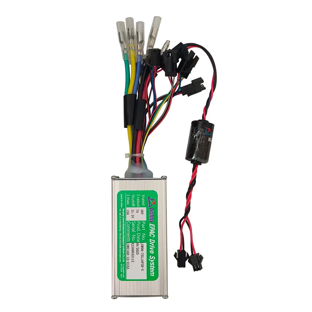 Electric Bicycle Brushless Motor Controller LSW06-75L1AFSB-U 36V 15A for Electric Scooters Fat Bike MTB Ebike Speed Controller
Electric Bicycle Brushless Motor Controller LSW06-75L1AFSB-U 36V 15A for Electric Scooters Fat Bike MTB Ebike Speed Controller