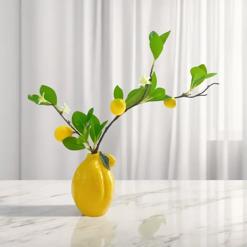 Lemon ceramic vase decoration Nordic ins Feng Shui cultivation flower vase home fresh desktop decoration crafts Glass rose Vase
Lemon ceramic vase decoration Nordic ins Feng Shui cultivation flower vase home fresh desktop decoration crafts Glass rose Vase