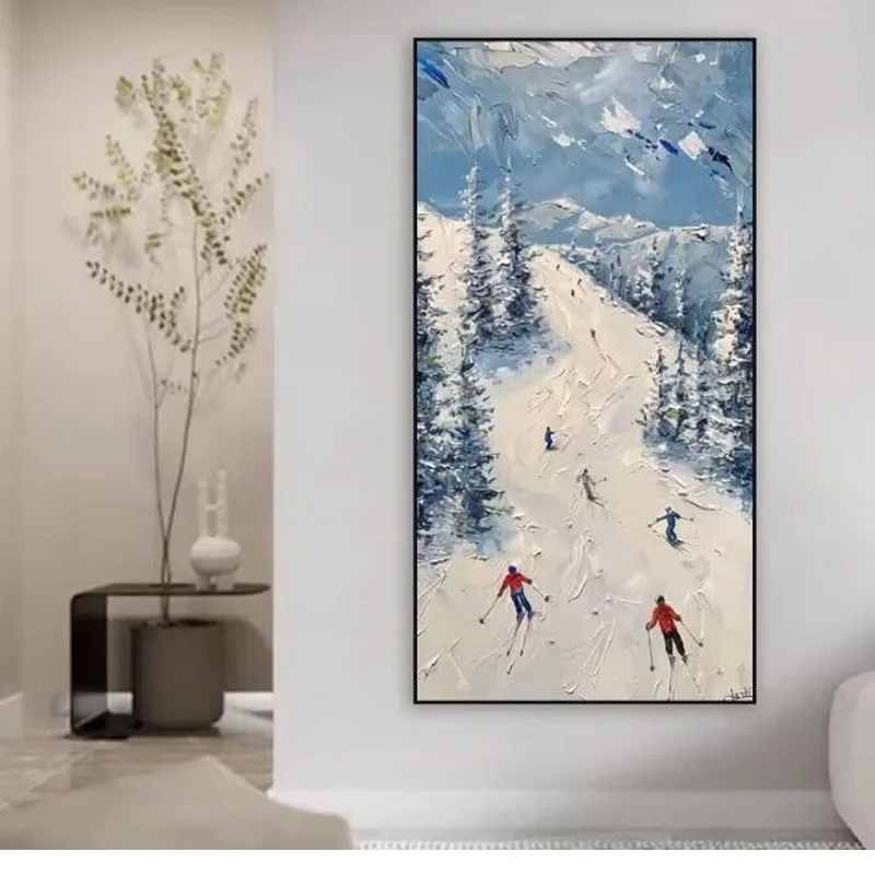 Modern Abstraction Snowy Mountain Skiing Handmade Oil Painting Art Poster Living Room Decoration Painting Dining Room Living
Modern Abstraction Snowy Mountain Skiing Handmade Oil Painting Art Poster Living Room Decoration Painting Dining Room Living