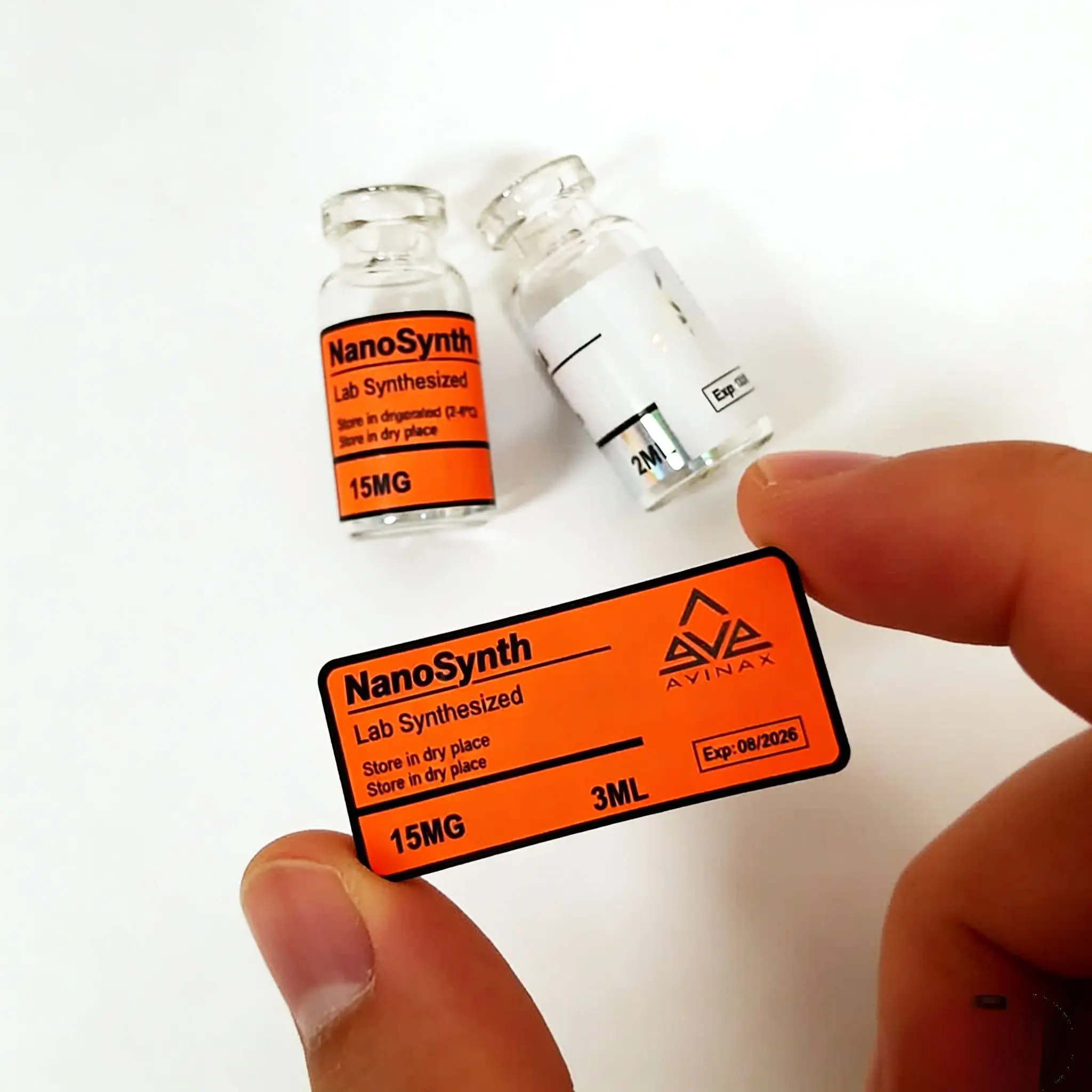 Custom Printed Holographic Small Vial Labels Waterproof High Adhesive Stickers For Medicine Bottles
Custom Printed Holographic Small Vial Labels Waterproof High Adhesive Stickers For Medicine Bottles