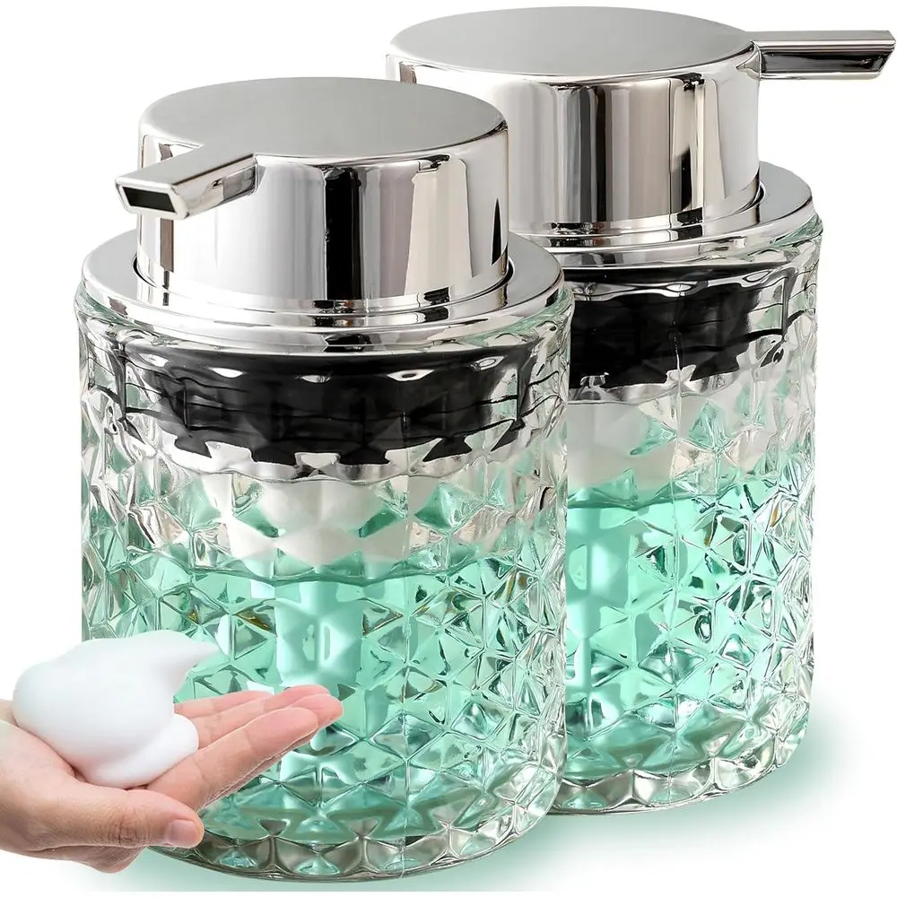Refillable Clear Glass Foam Pump Bottle for Hand Soap, Dish Soap, Body Wash, Shampoo, Facial & Baby Wash, Multi-use for Bathroom
Refillable Clear Glass Foam Pump Bottle for Hand Soap, Dish Soap, Body Wash, Shampoo, Facial & Baby Wash, Multi-use for Bathroom