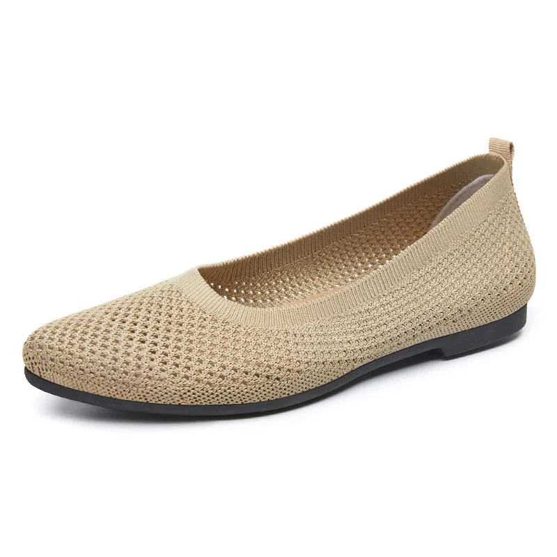 Comfortable Women's Knitted Mesh Flat Shoes Lightweight Breathable Slip-On Loafers for Office Casual Walking
Comfortable Women's Knitted Mesh Flat Shoes Lightweight Breathable Slip-On Loafers for Office Casual Walking